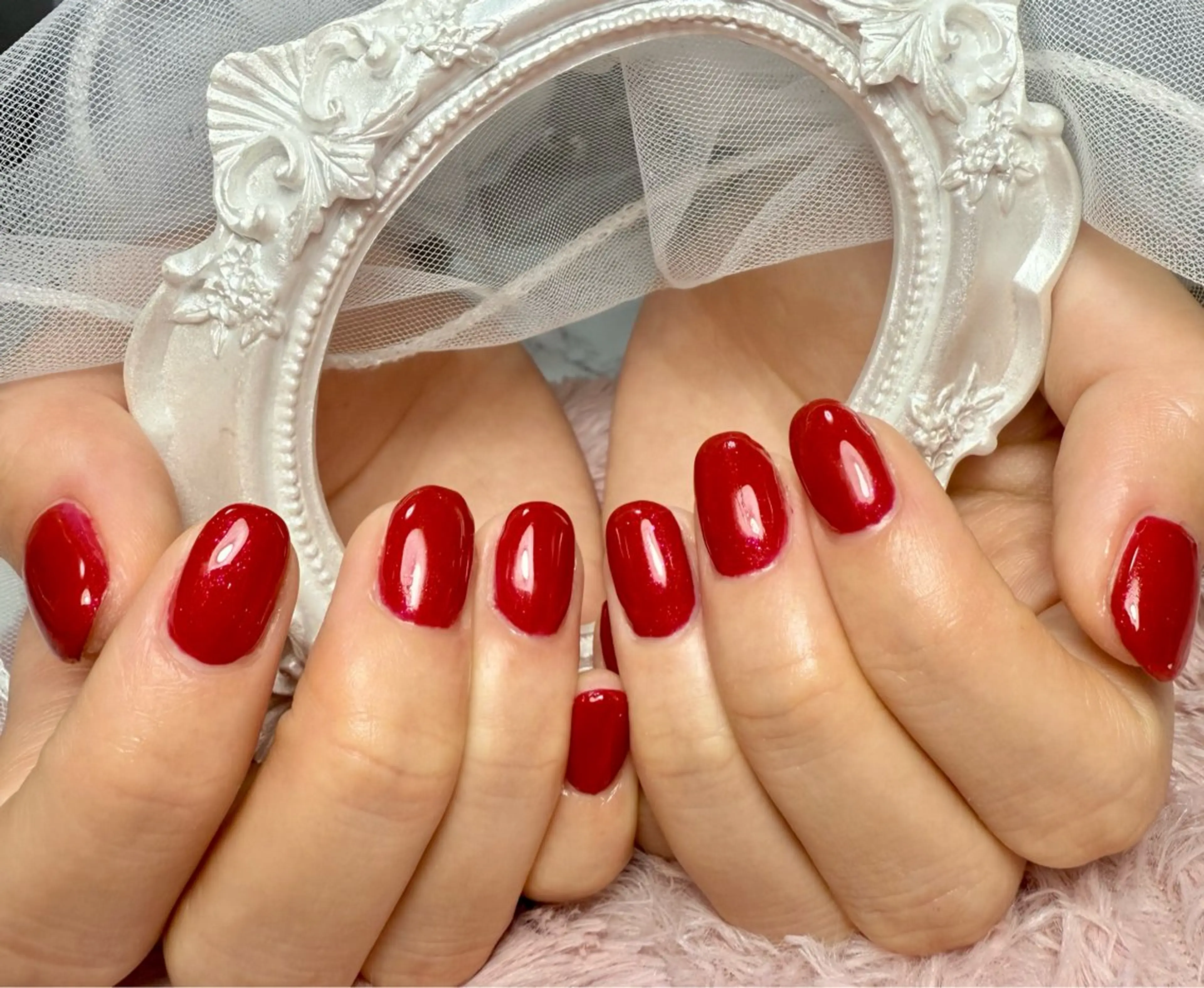 ネイル アートネイル チークネイル フラッシュネイル フラッシュマグ フレンチネイル Mai’s nailのネイルデザイン