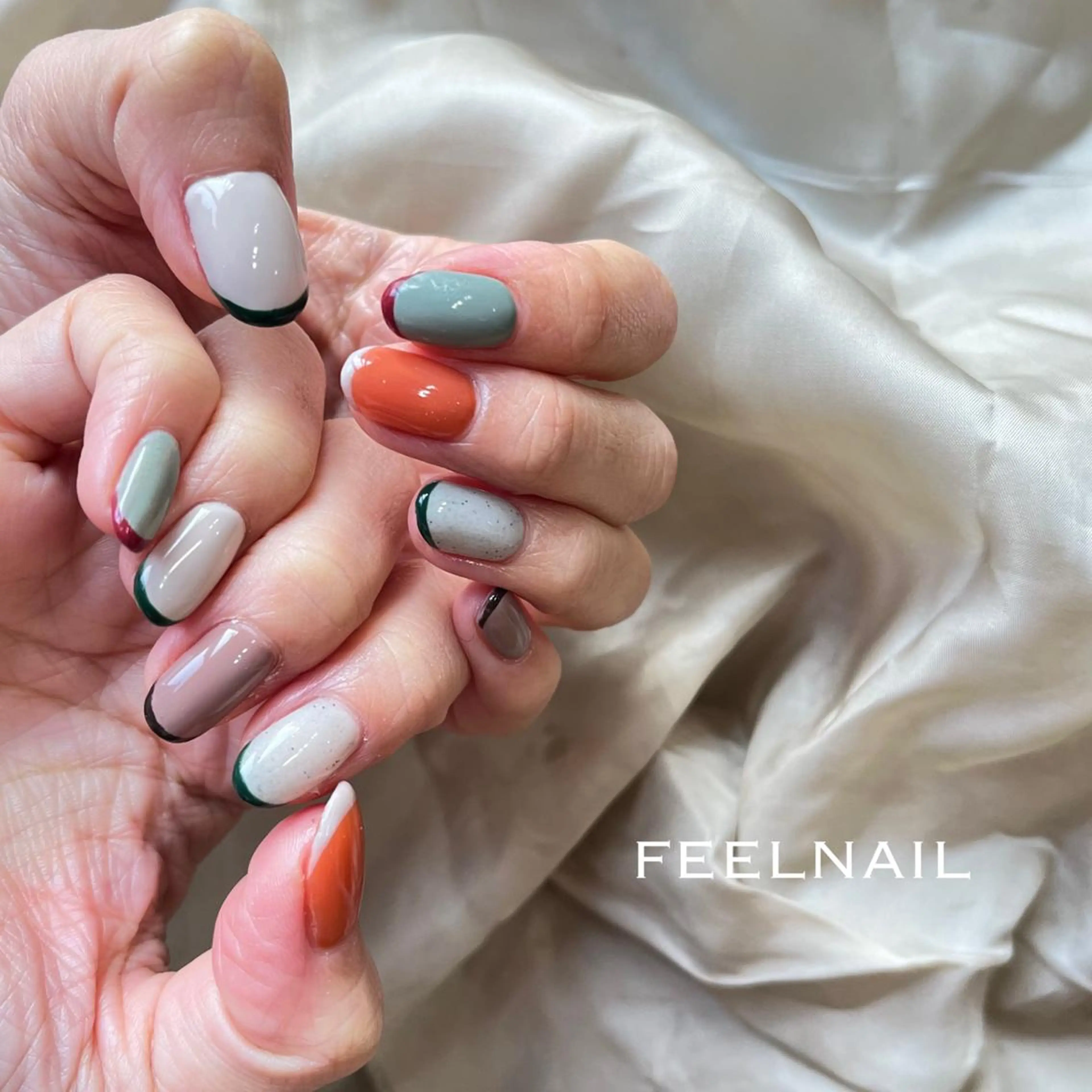 ネイル フレンチネイル 近藤 あみのネイルデザイン