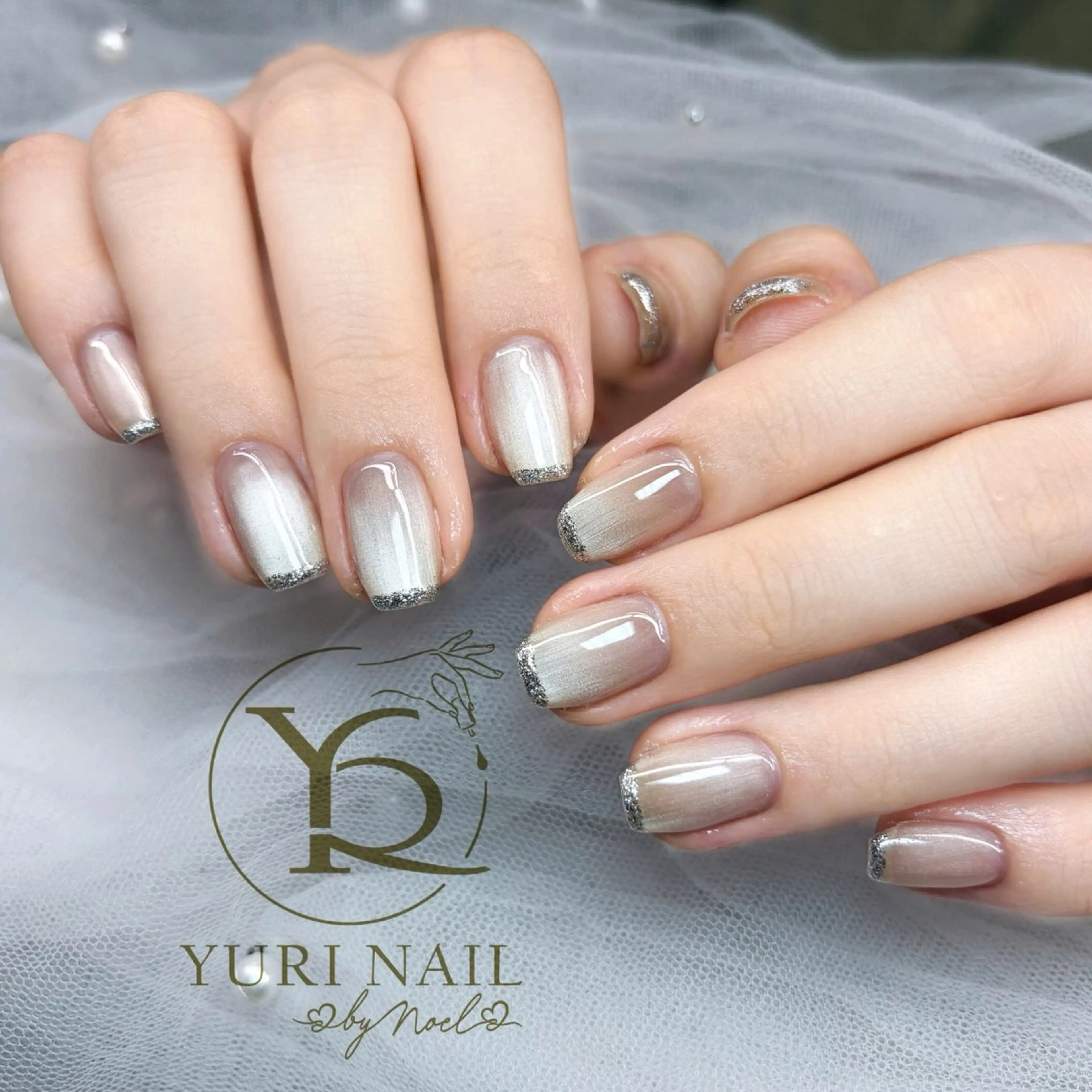 ネイル チークネイル フットネイル フレンチネイル グラデーション キラキラネイル YURI Nail Funabashiのネイルデザイン