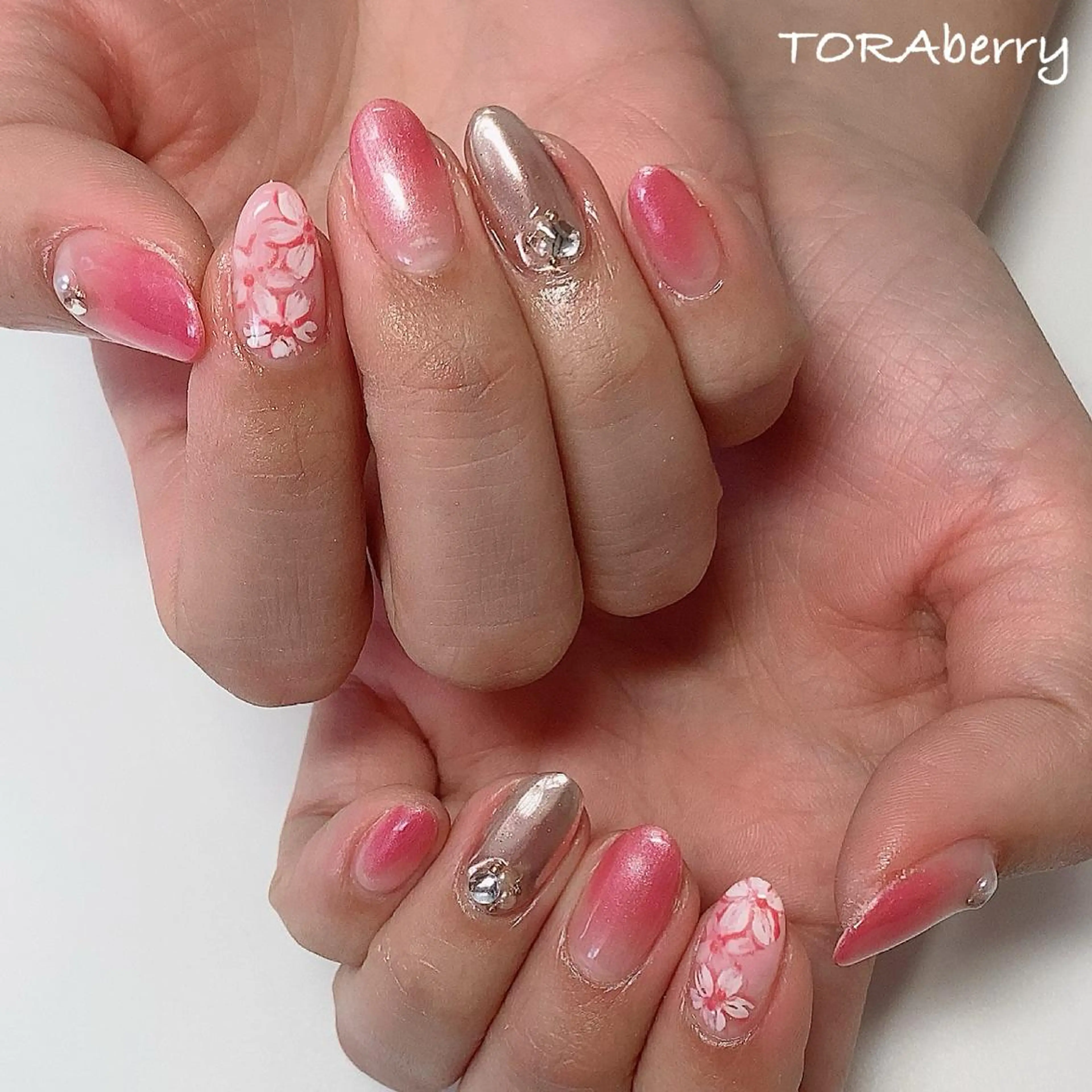 ネイル 桜ネイル ハンドネイル ネイリスト なつみのネイルデザイン