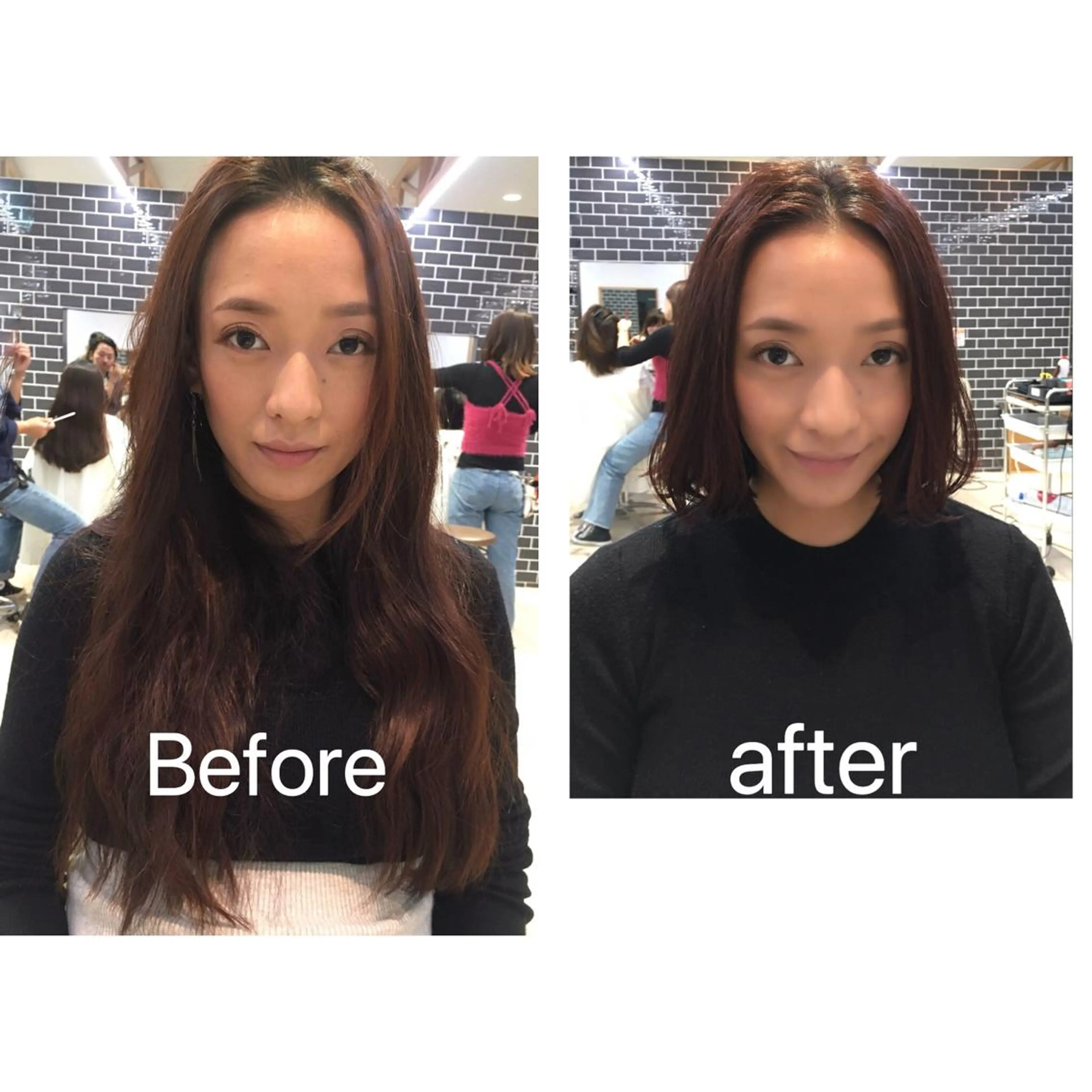 ショート カラー 切りっぱなしボブ ボブ 中村 美穂のヘアスタイル
