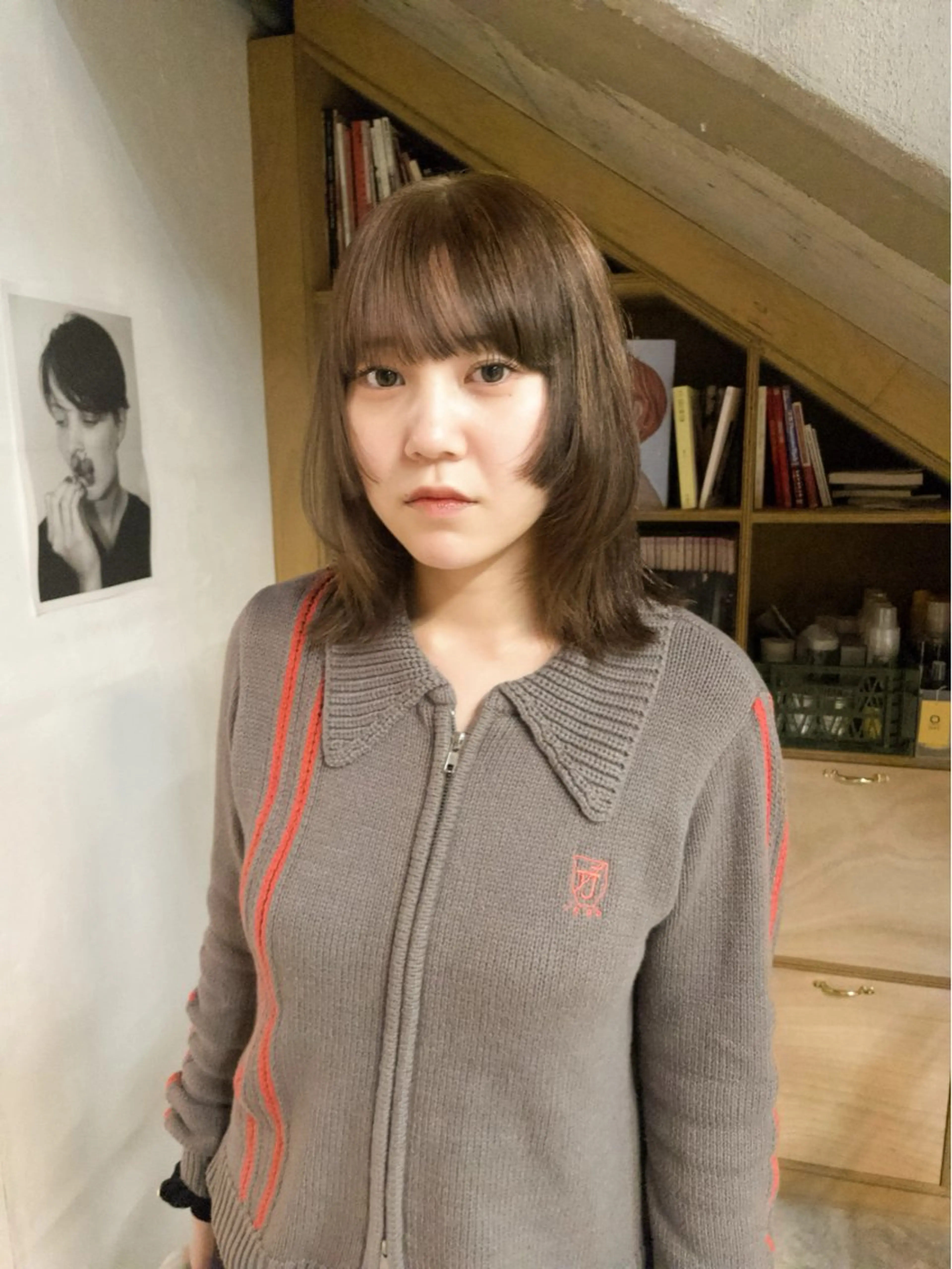 ミディアム ヘアカラー ショート/パーマ /muku サリのヘアスタイル