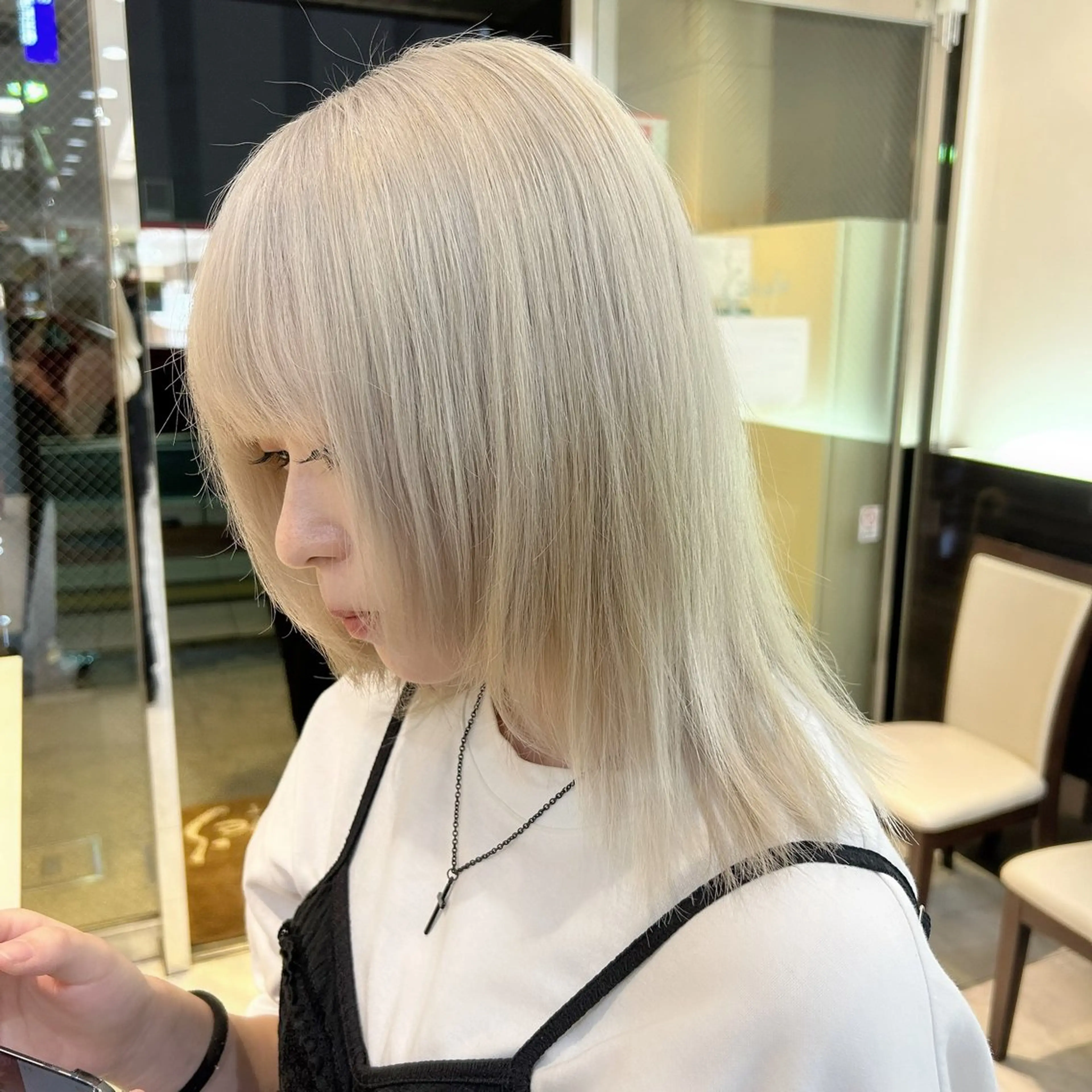 ミディアム カラー ブリーチ ケアブリーチ ヘアカラー トリートメント RIKA/ 大宮のヘアスタイル