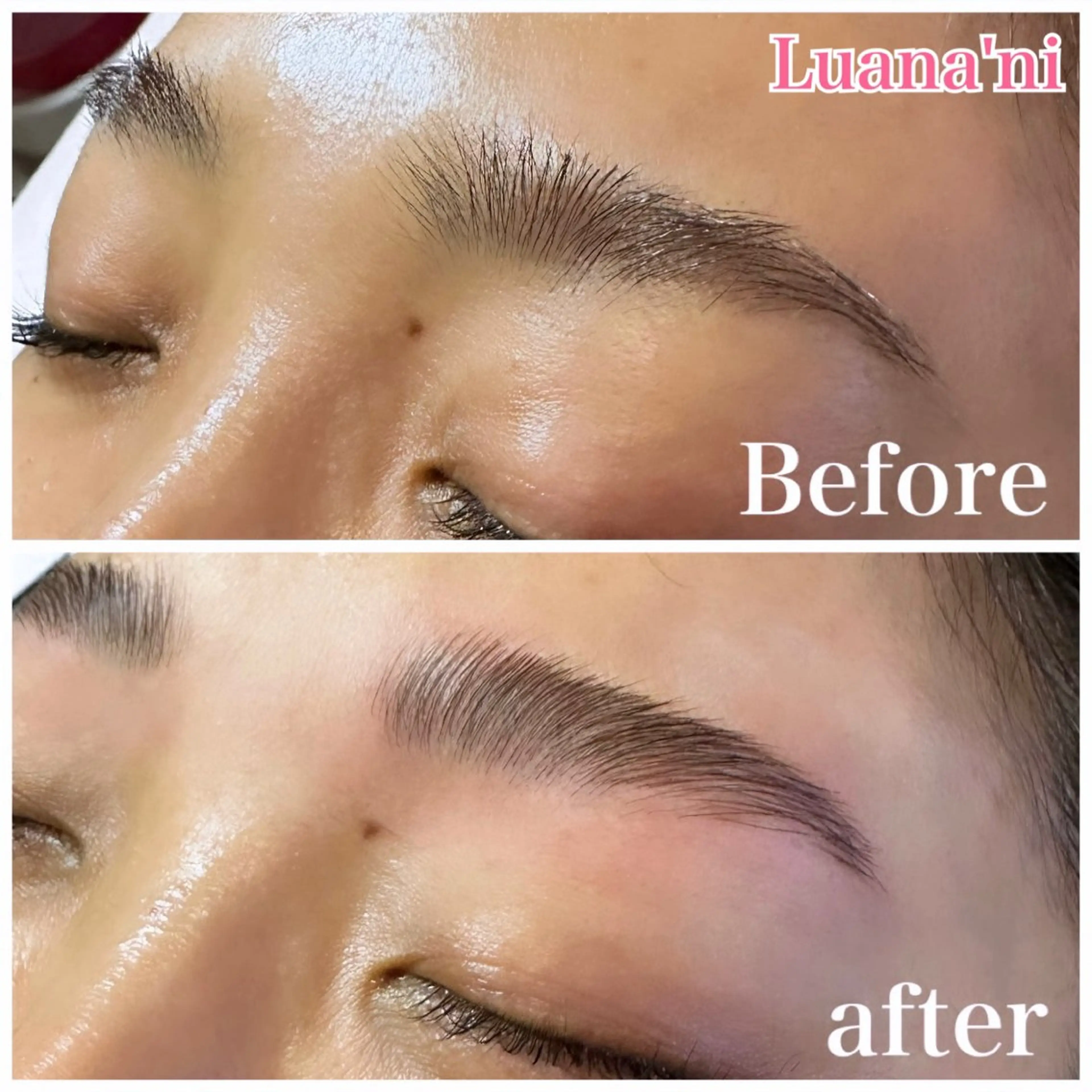 アイブロウ ハリウッドブロウリフト 眉毛ワックス脱毛 ateeyelash tomokoのマツエク・マツパデザイン