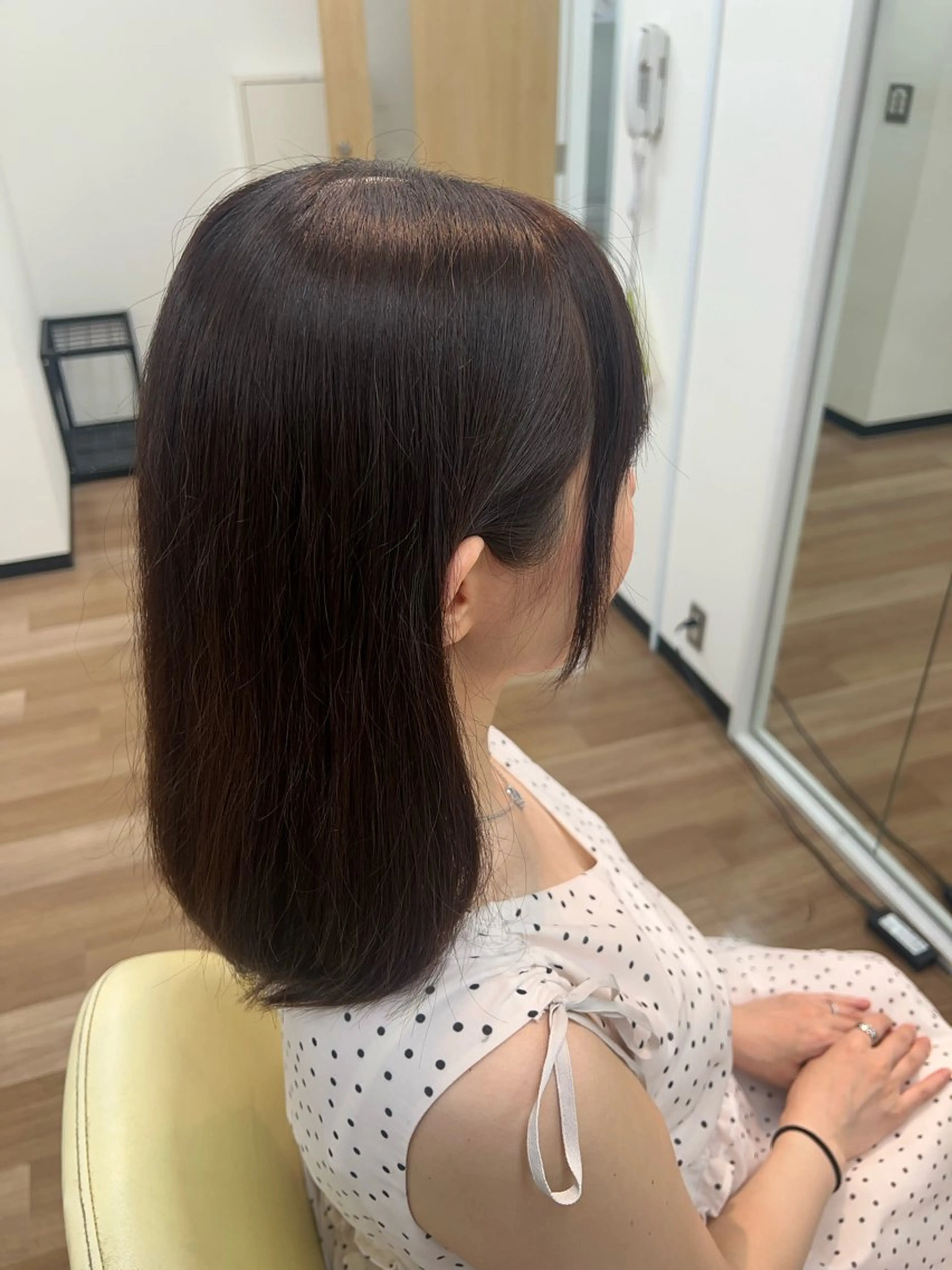 セミロング カットカラー縮毛 モデル募集/鈴木のヘアスタイル