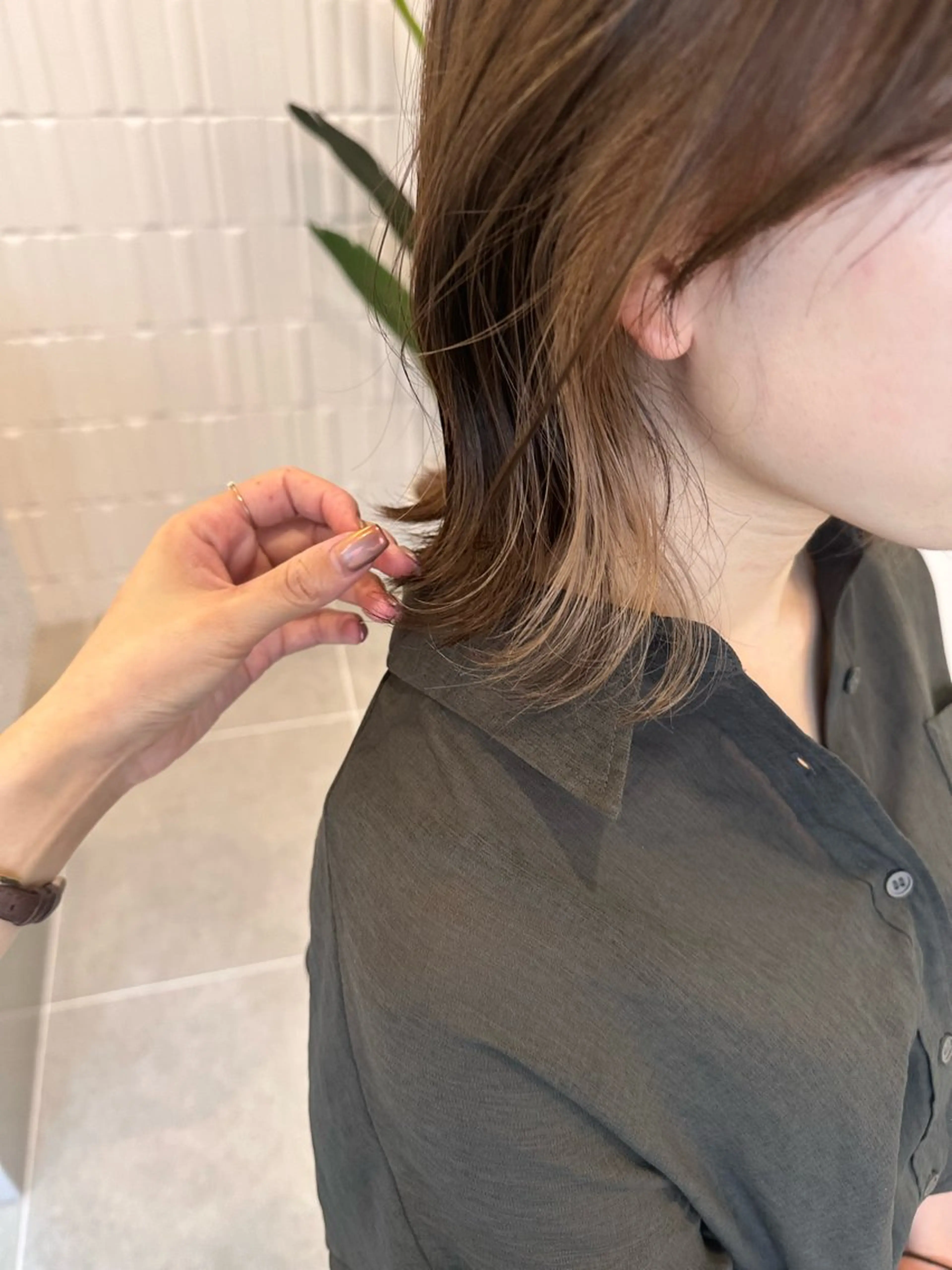 カット＋インナーカラーの写真