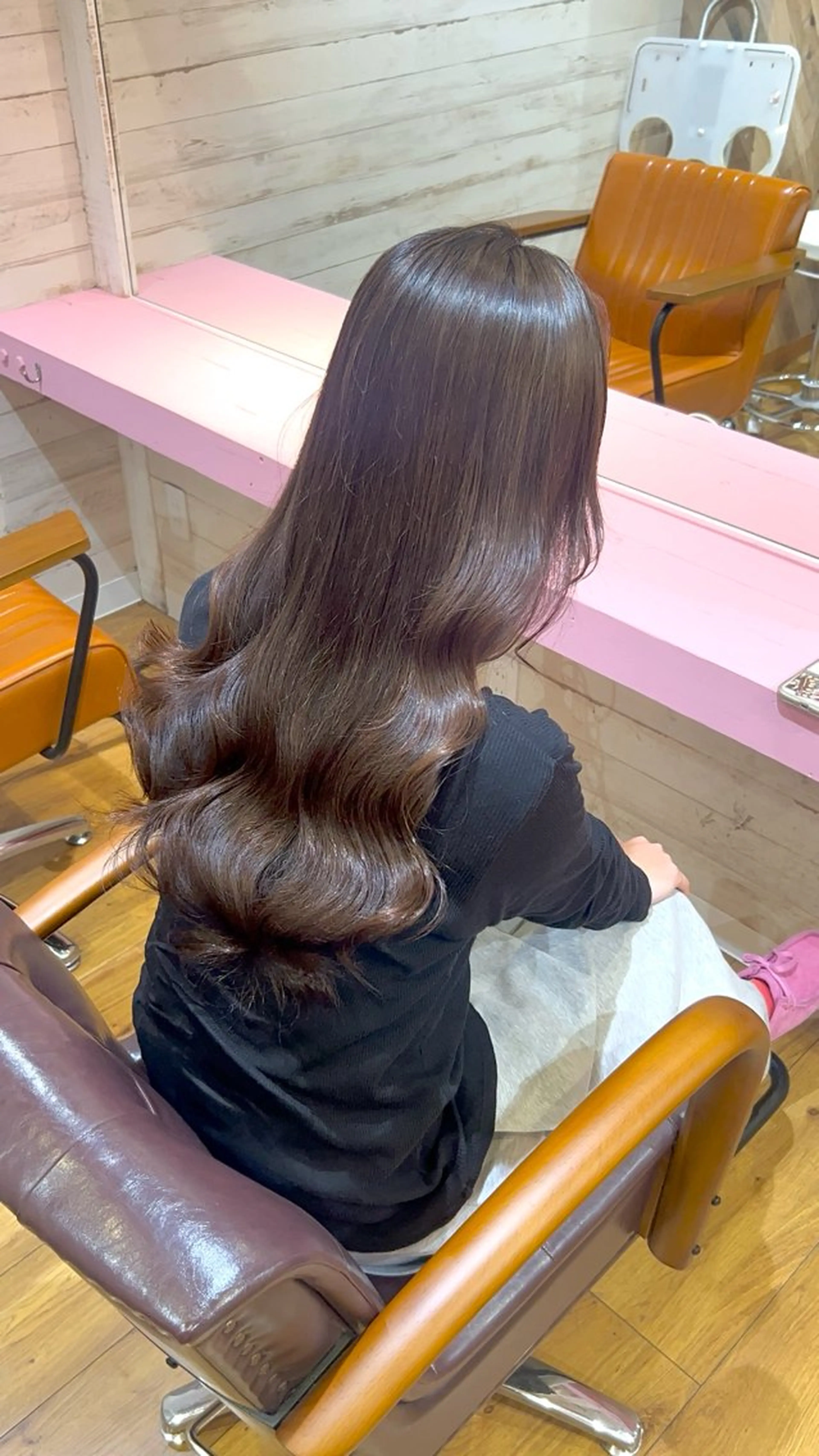 ロング カット ヘアカラー トリートメント 【ブリーチ無しW】 【暗髪&暖色系】圭真のヘアスタイル