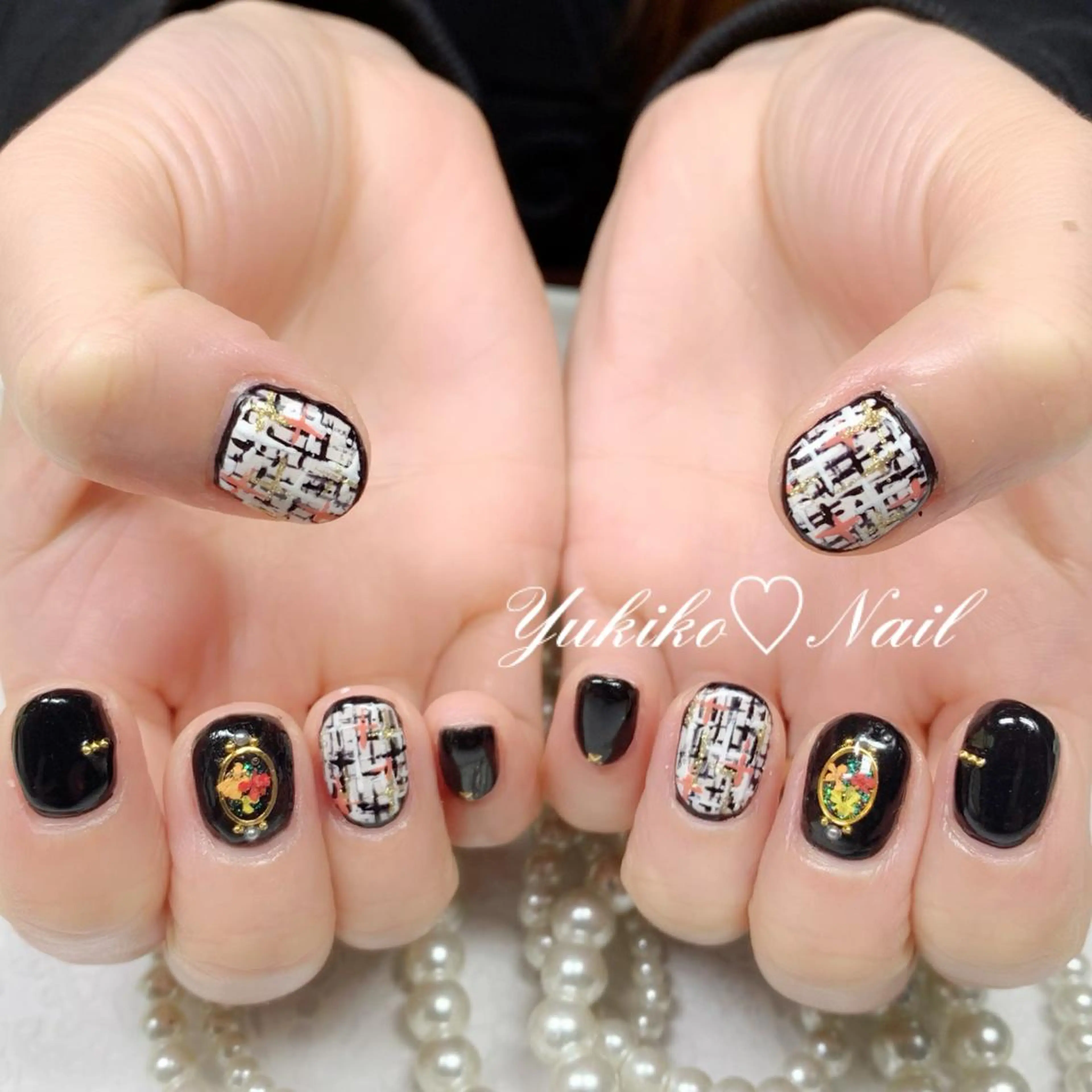 ネイル ツイードネイル ハンドネイル ユキコ ネイルのネイルデザイン