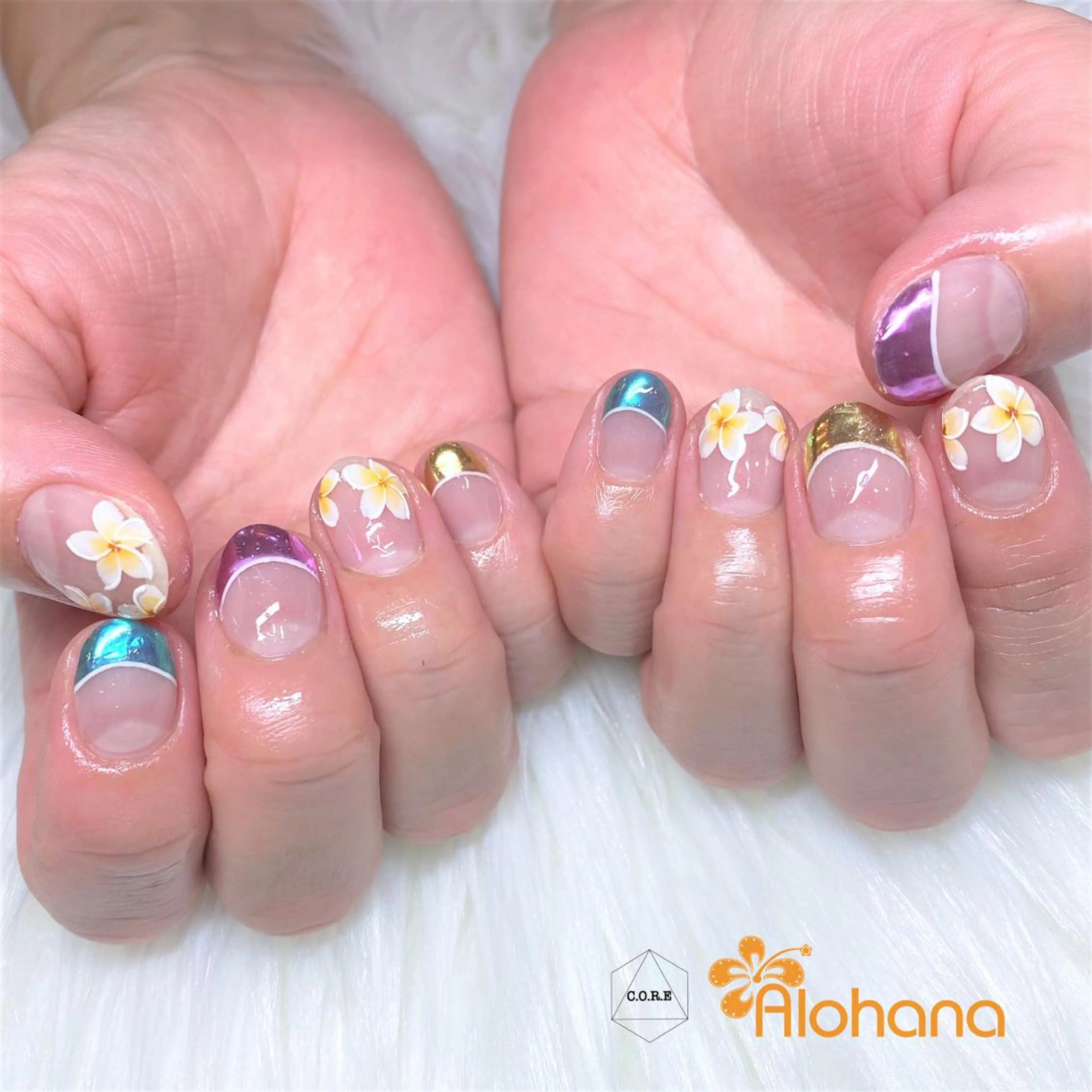 ネイル 夏ネイル ハンドネイル Alohana Minaのネイルデザイン
