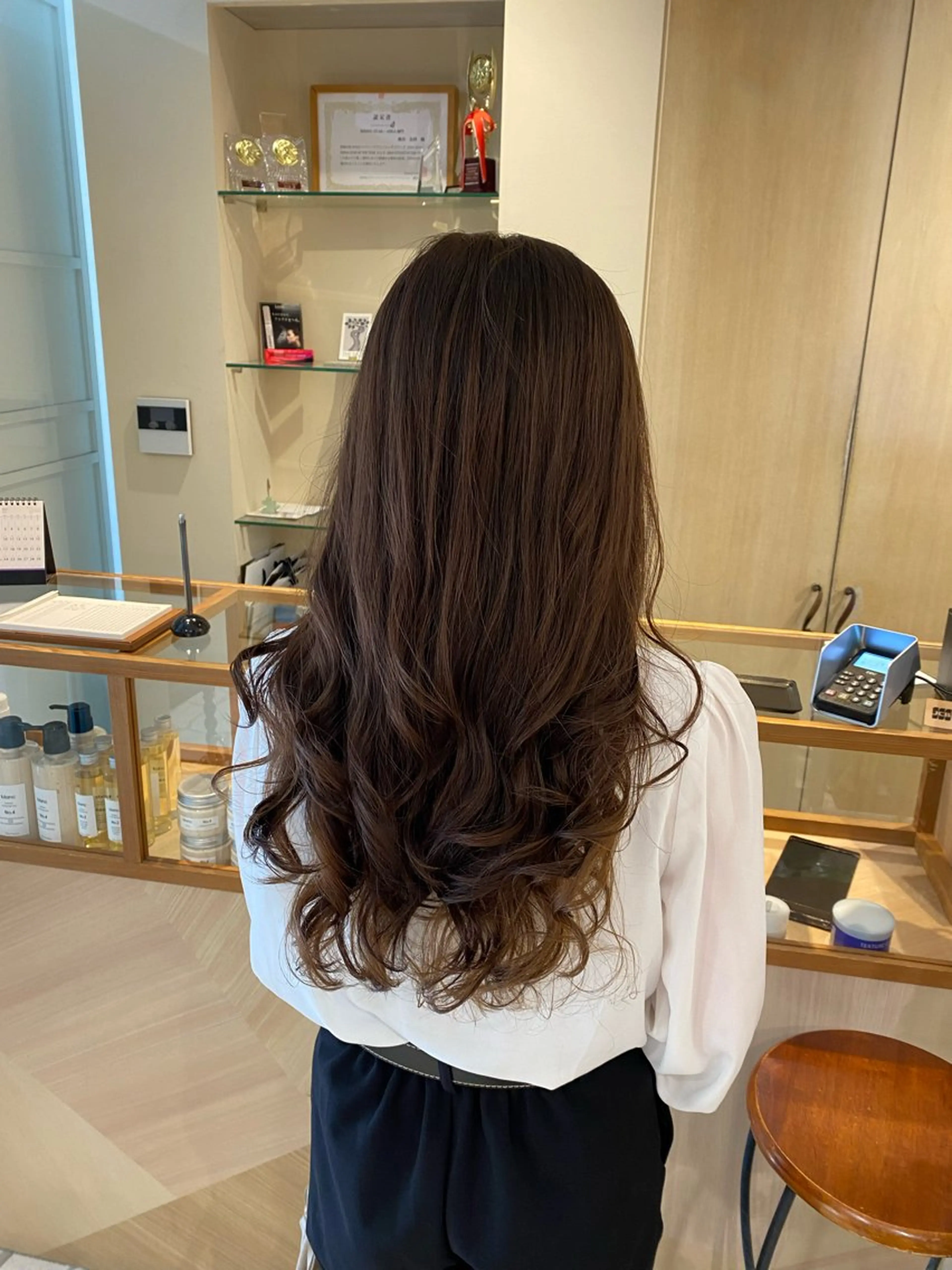 ロング カット パーマ トリートメント 三代 ゆりあのヘアスタイル