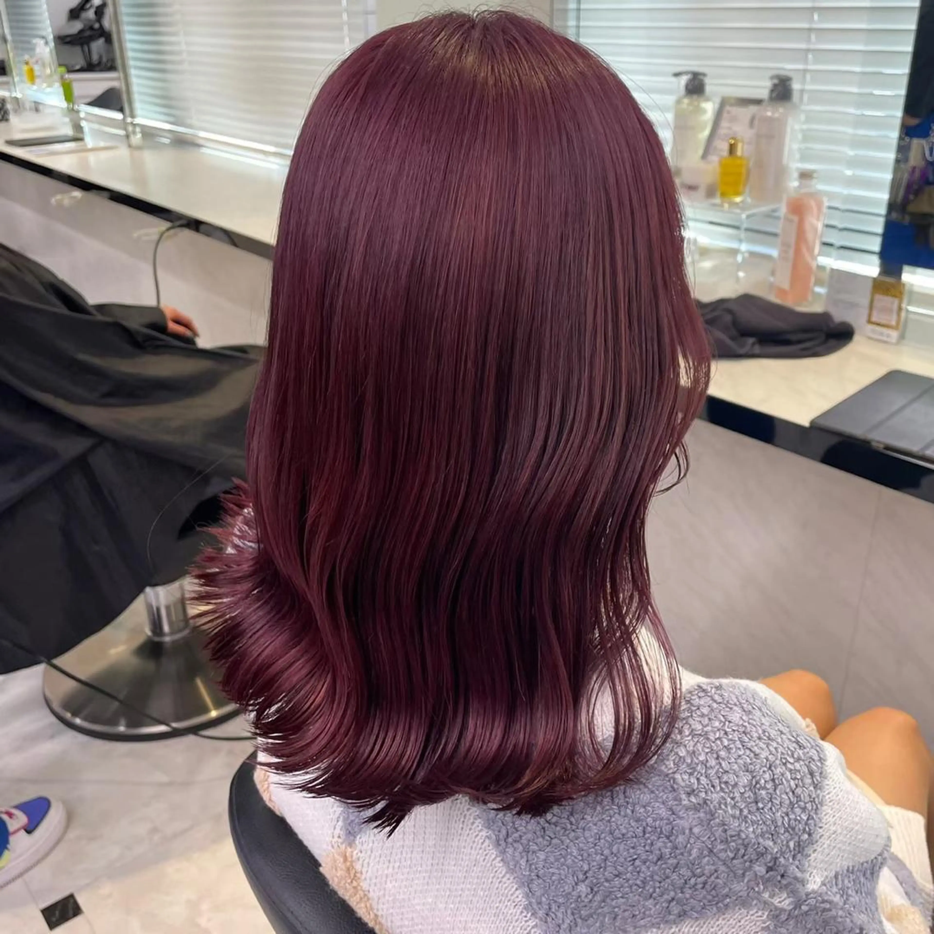 ミディアム カラー ヘアアレンジ ヘアカラー トリートメント ヘッドスパ ヘアセット ♡上品韓国髪♡ブラ ウン/SAYATOのヘアスタイル