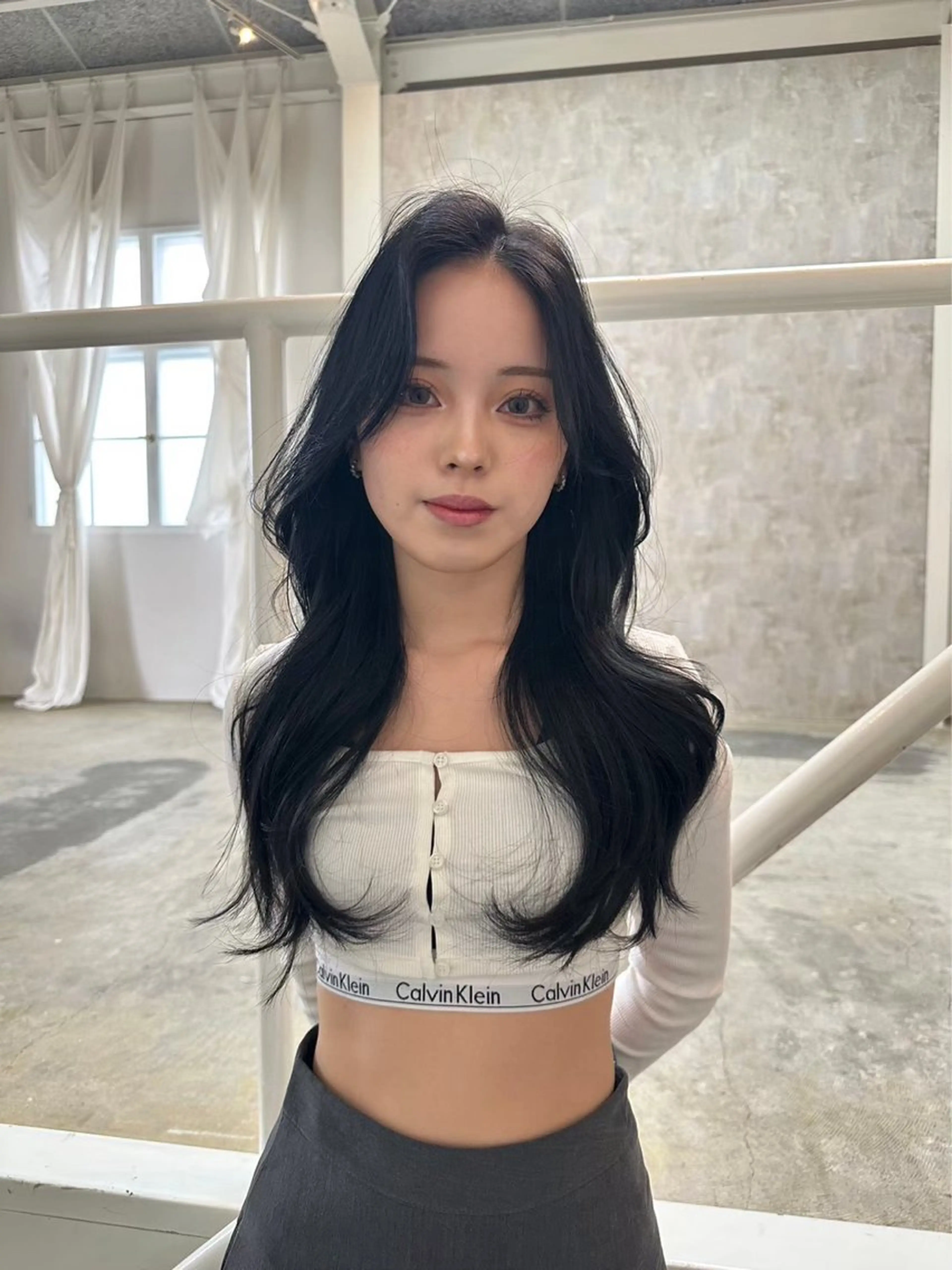 ロング カラー カット ヘアカラー 🫧ナオ🫧 /韓国 ヘア/ マンツーマンのヘアスタイル