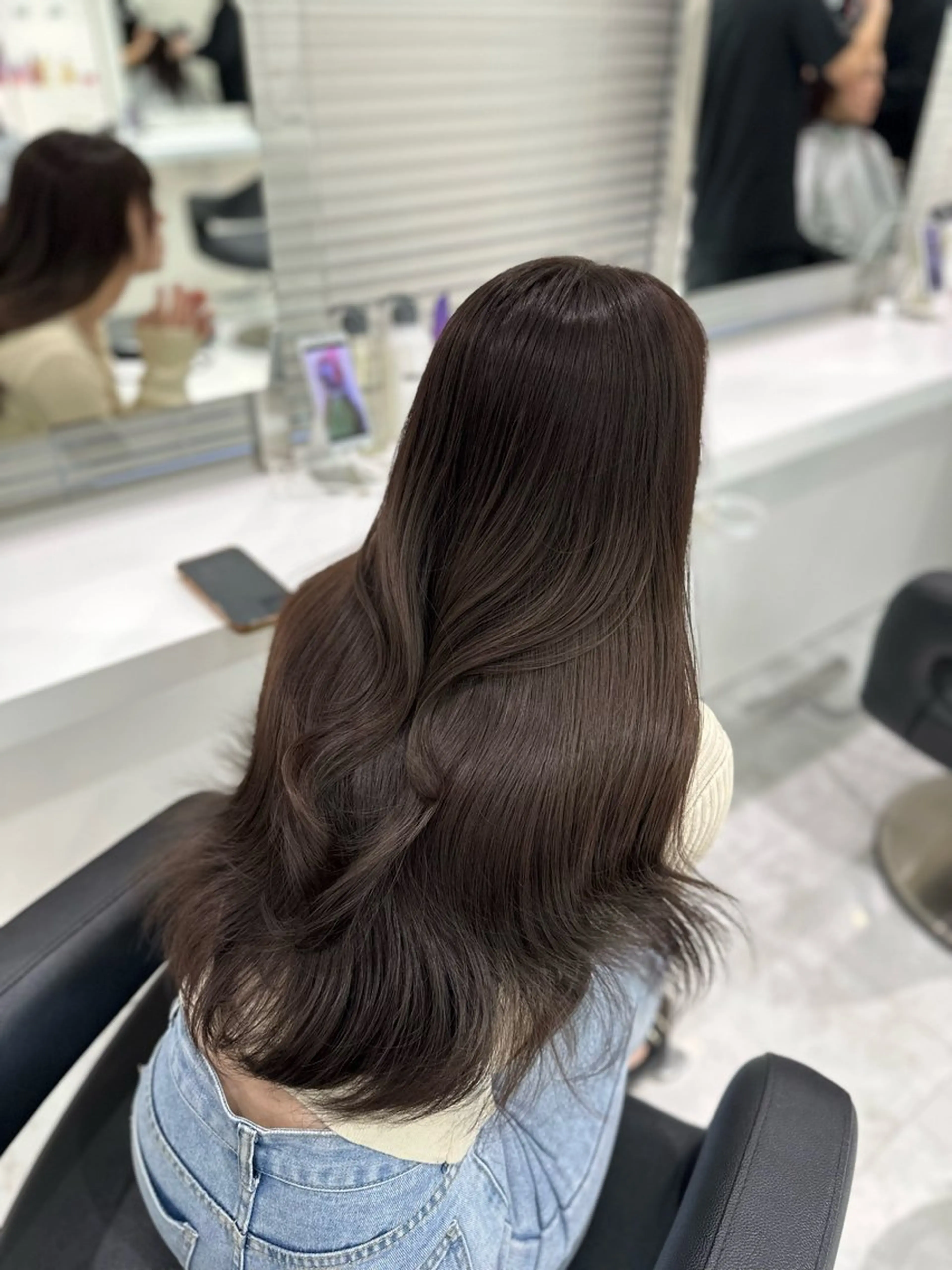 ロング カラー カット ヘアカラー トリートメント ヘッドスパ ヘアセット ♡上品韓国髪♡ブラ ウン/SAYATOのヘアスタイル