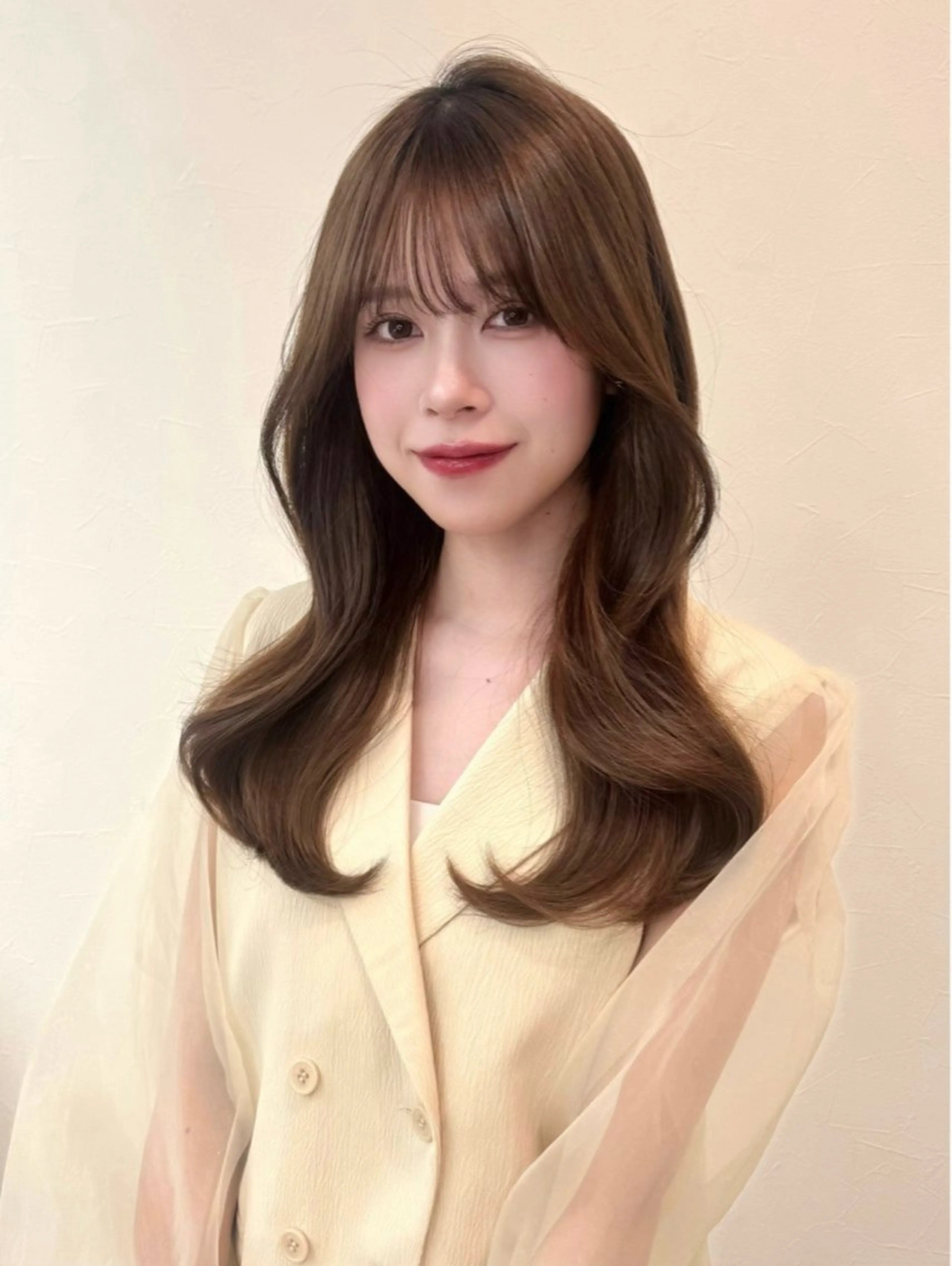 ロング ヘアカラー トリートメント 巻ける🫧縮毛矯正 💞はな🎀のヘアスタイル