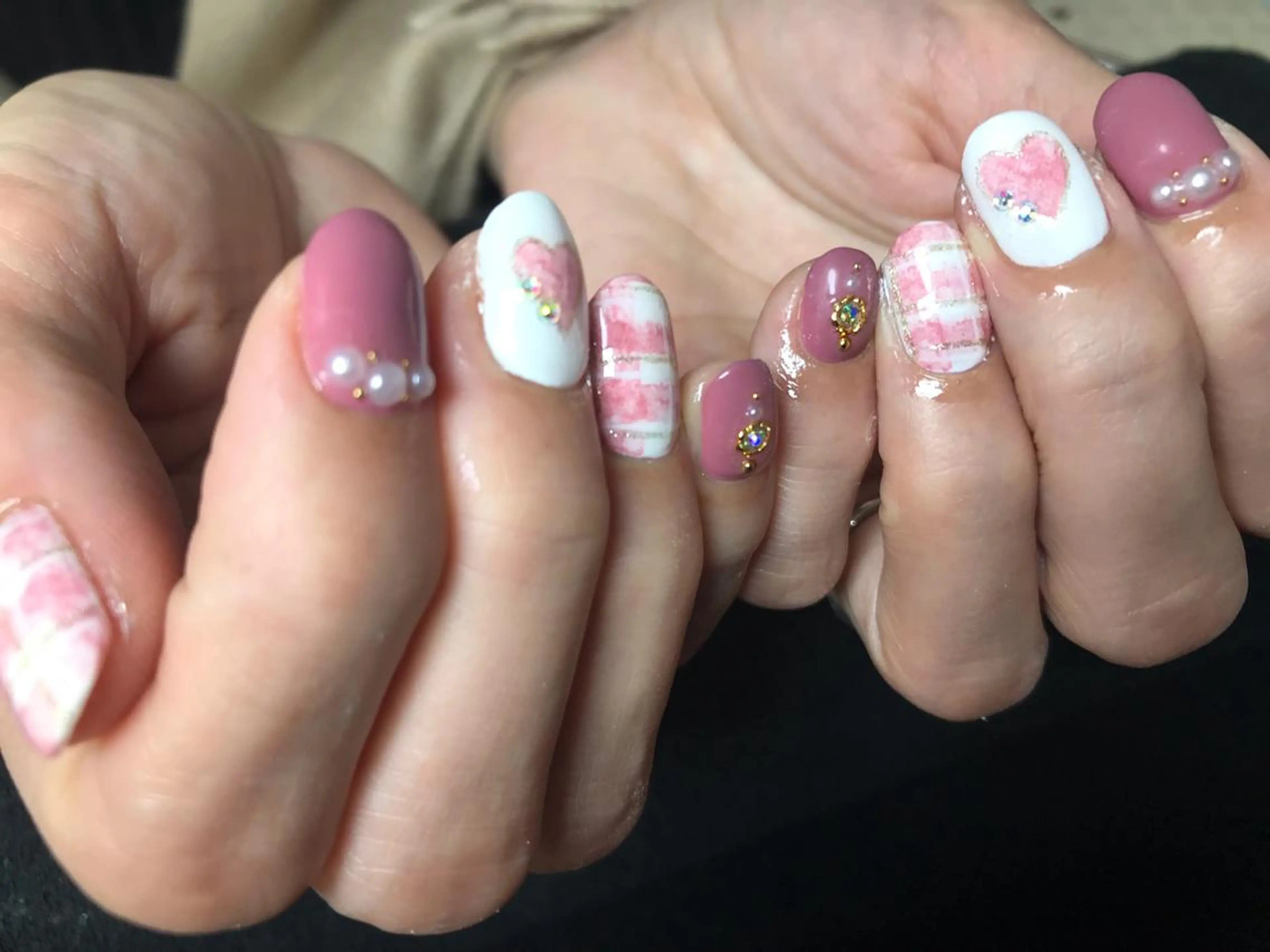 ネイル ハンドネイル Mana‪ ‪·͜· ❤︎‬のネイルデザイン