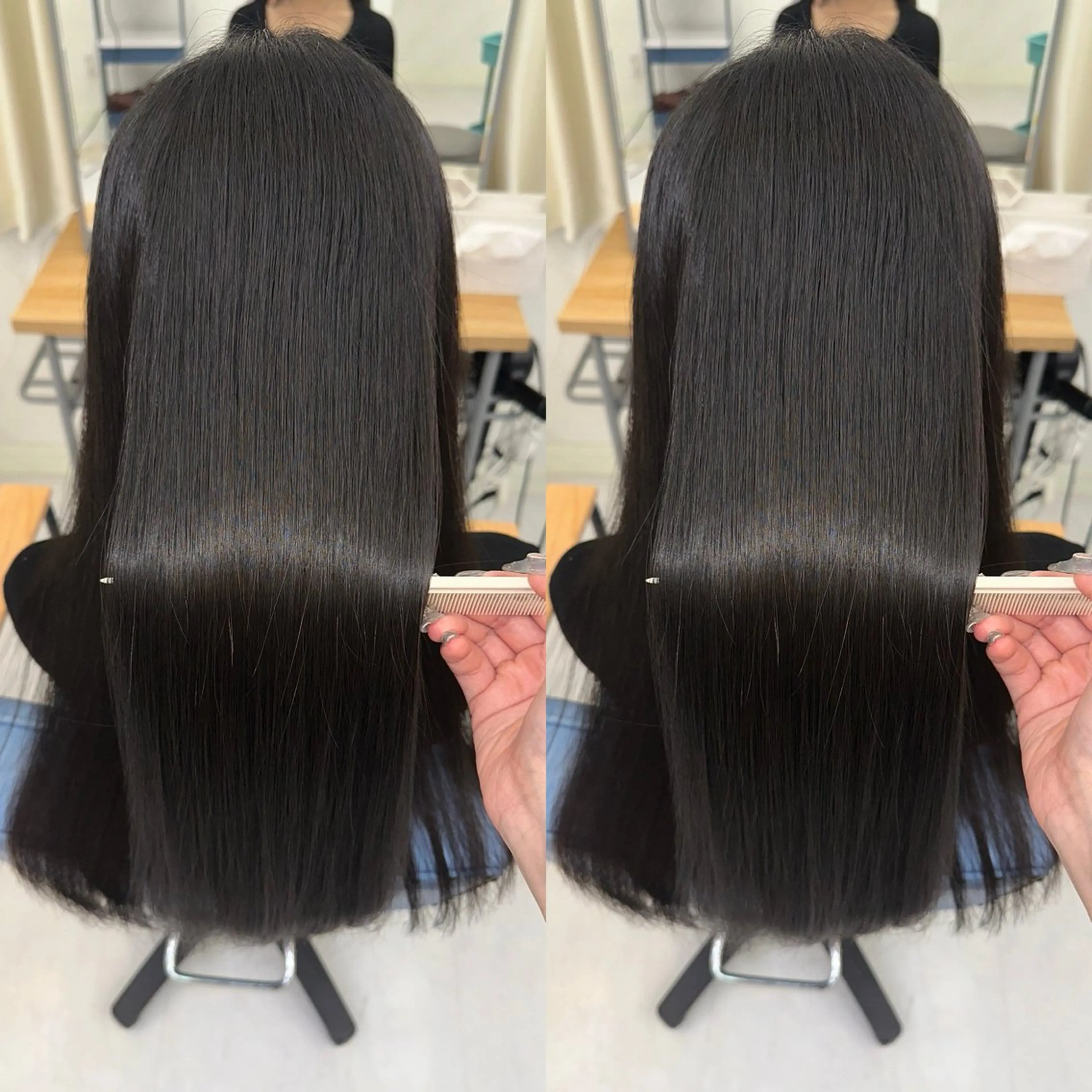 ロング カラー ヘアアレンジ ブリーチ 透明感カラー インナーカラー 韓国風ヘア 縮毛矯正 縮毛矯正 トリートメント 縮毛矯正×ボブ💎 髪質改善/木下のヘアスタイル