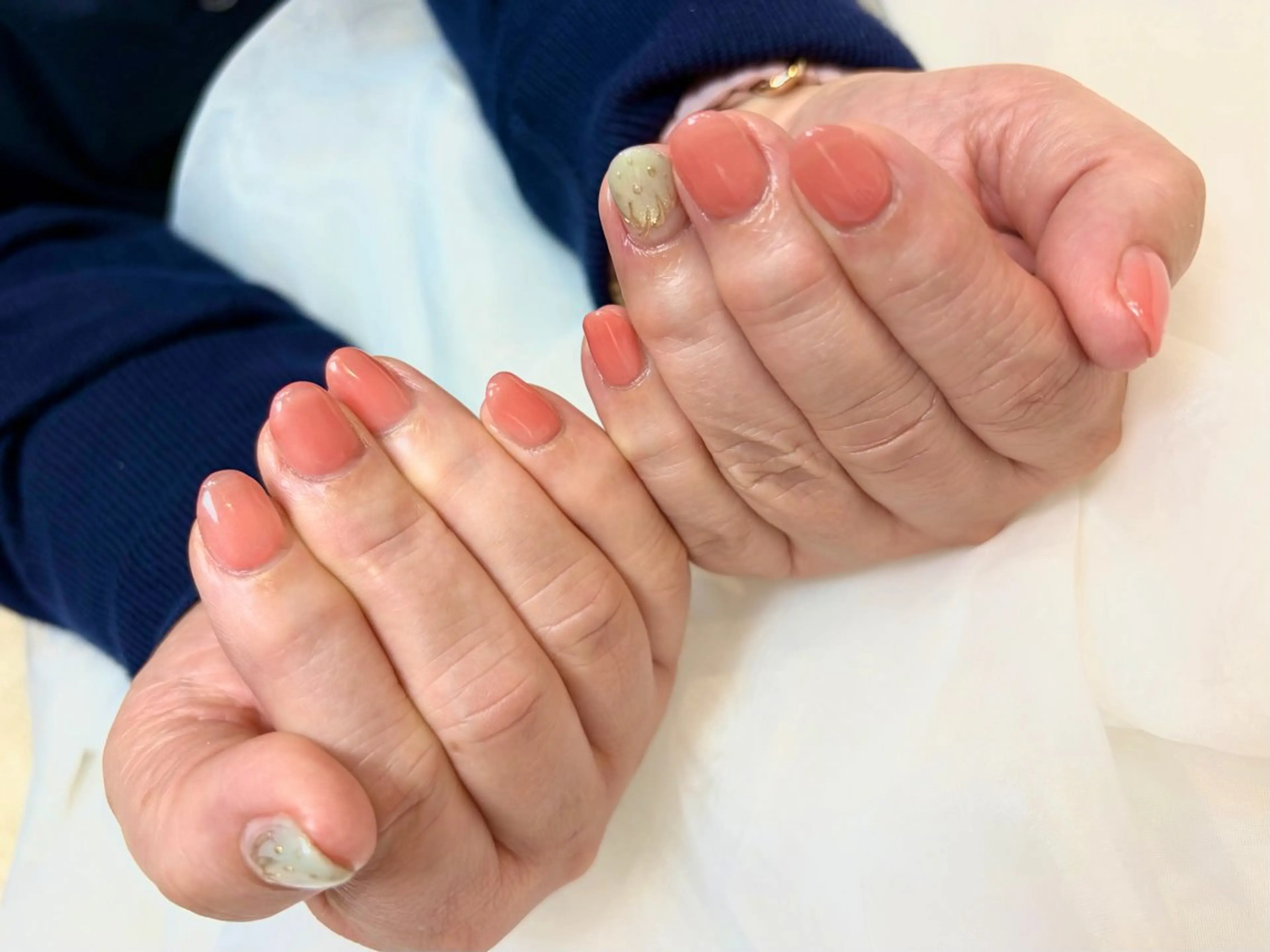 ネイル アートネイル ワンカラーネイル ピンク Ouna NAIL haruのネイルデザイン