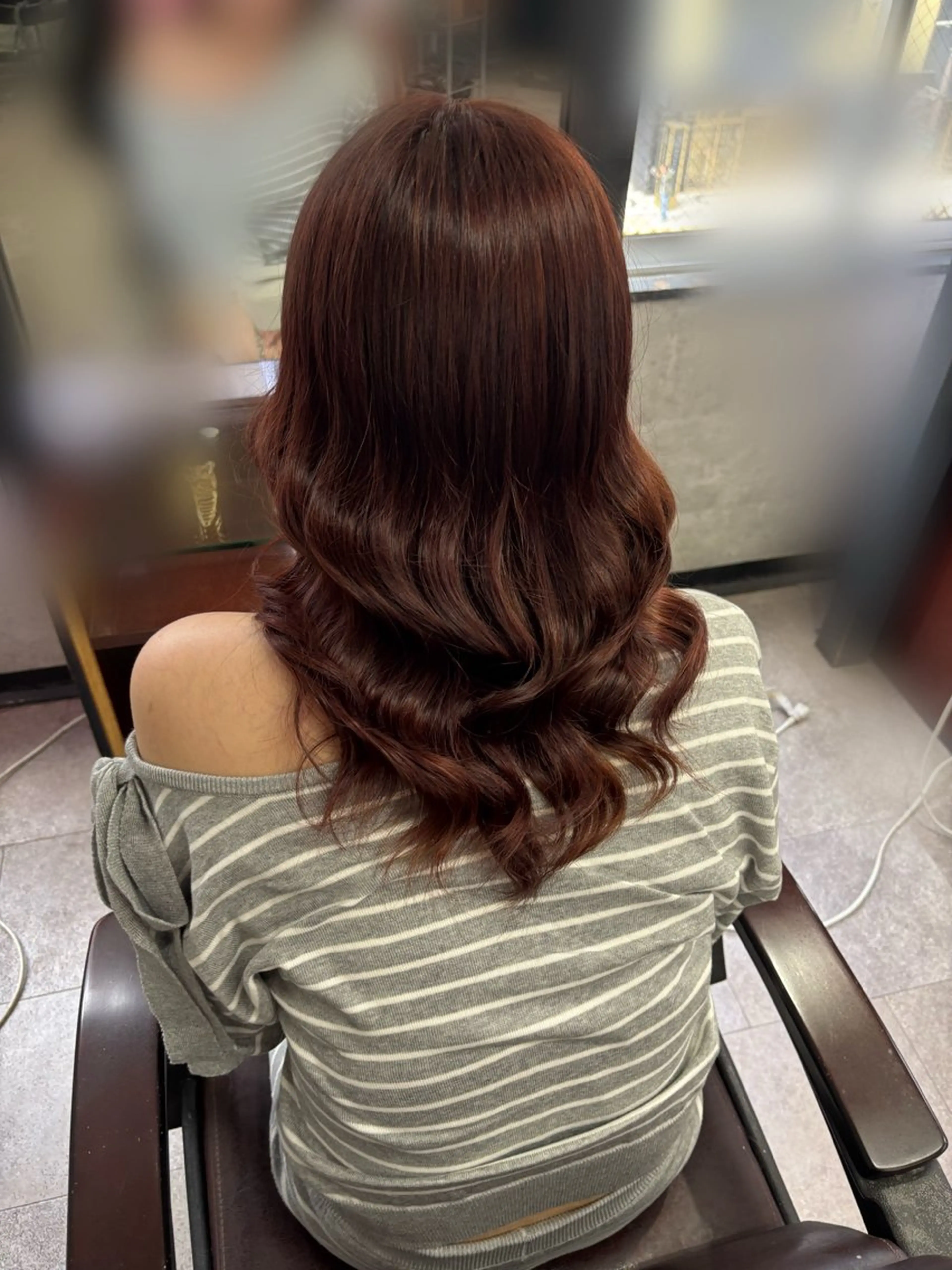 ロング カラー ブラウンカラー レッドカラー レッドブラウン ヘアカラー OZ 梅田店／ ユウリのヘアスタイル