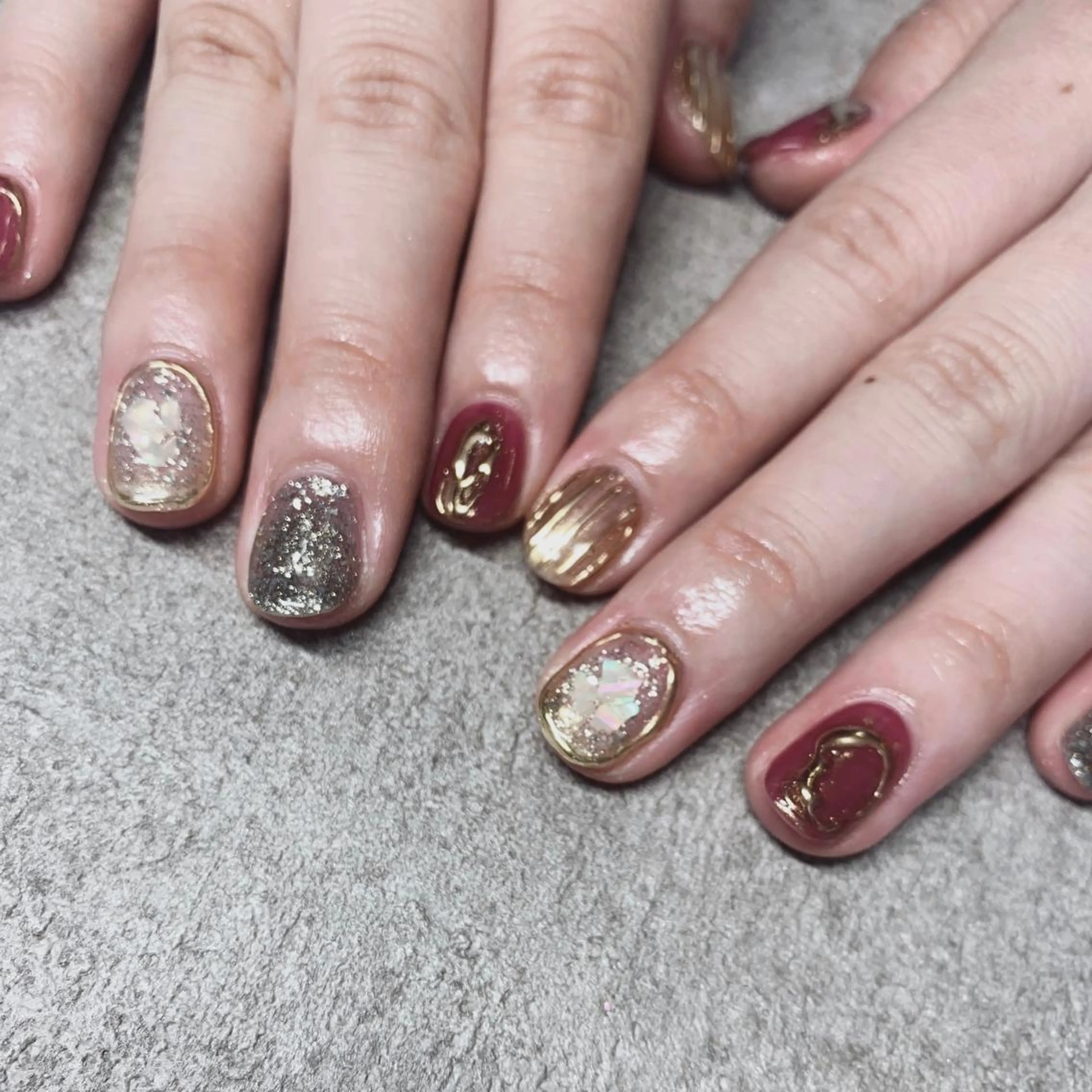 カラー ネイル ハンドネイル Cozy_ ilumのネイルデザイン