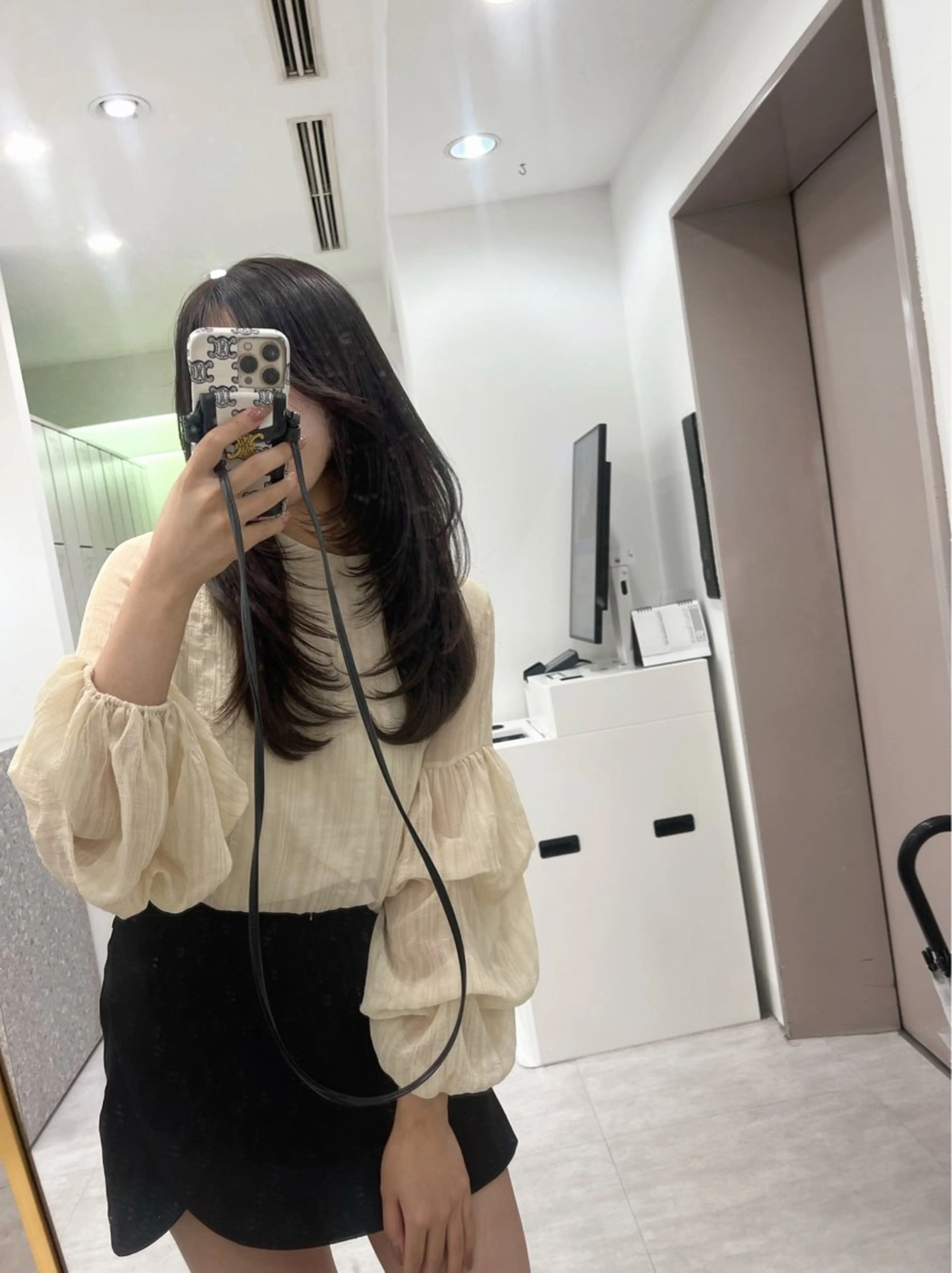 ロング カラー 韓国ヘア♡ 顔まわりカットayaのヘアスタイル