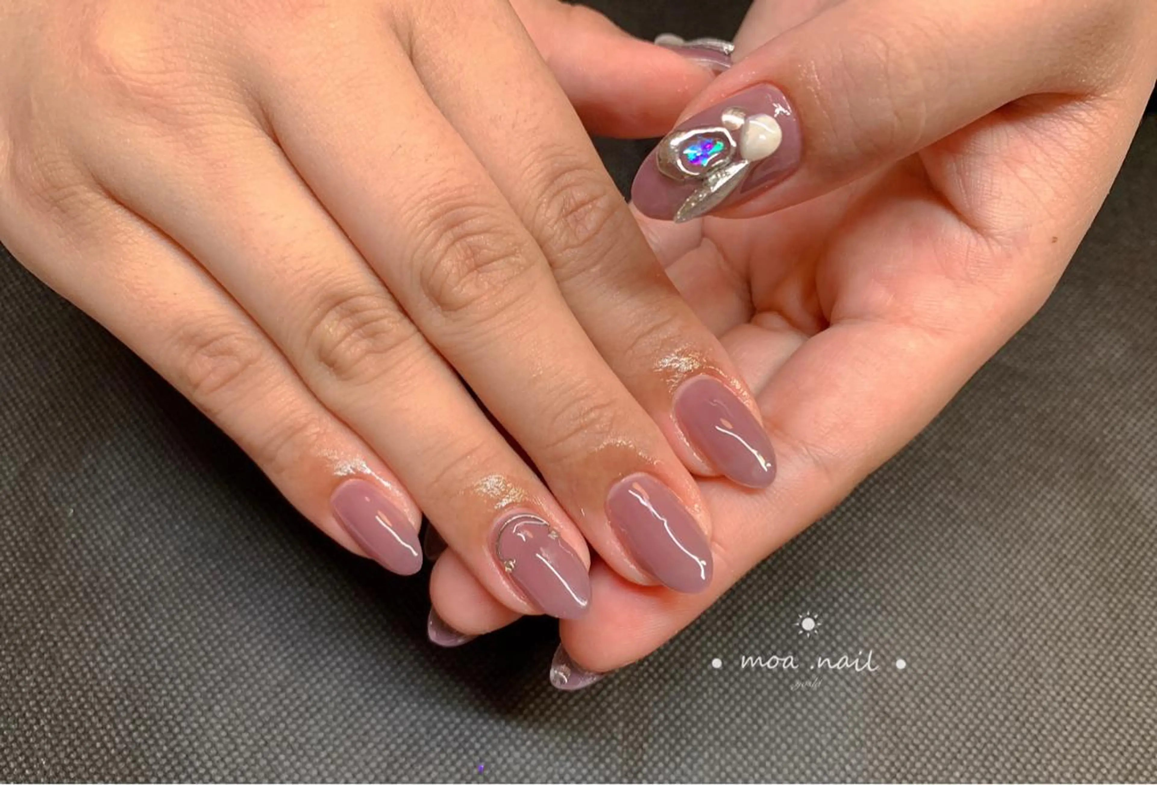 ネイル ワンカラーネイル スカルプネイル MoaNail🫶 Yoshiのネイルデザイン