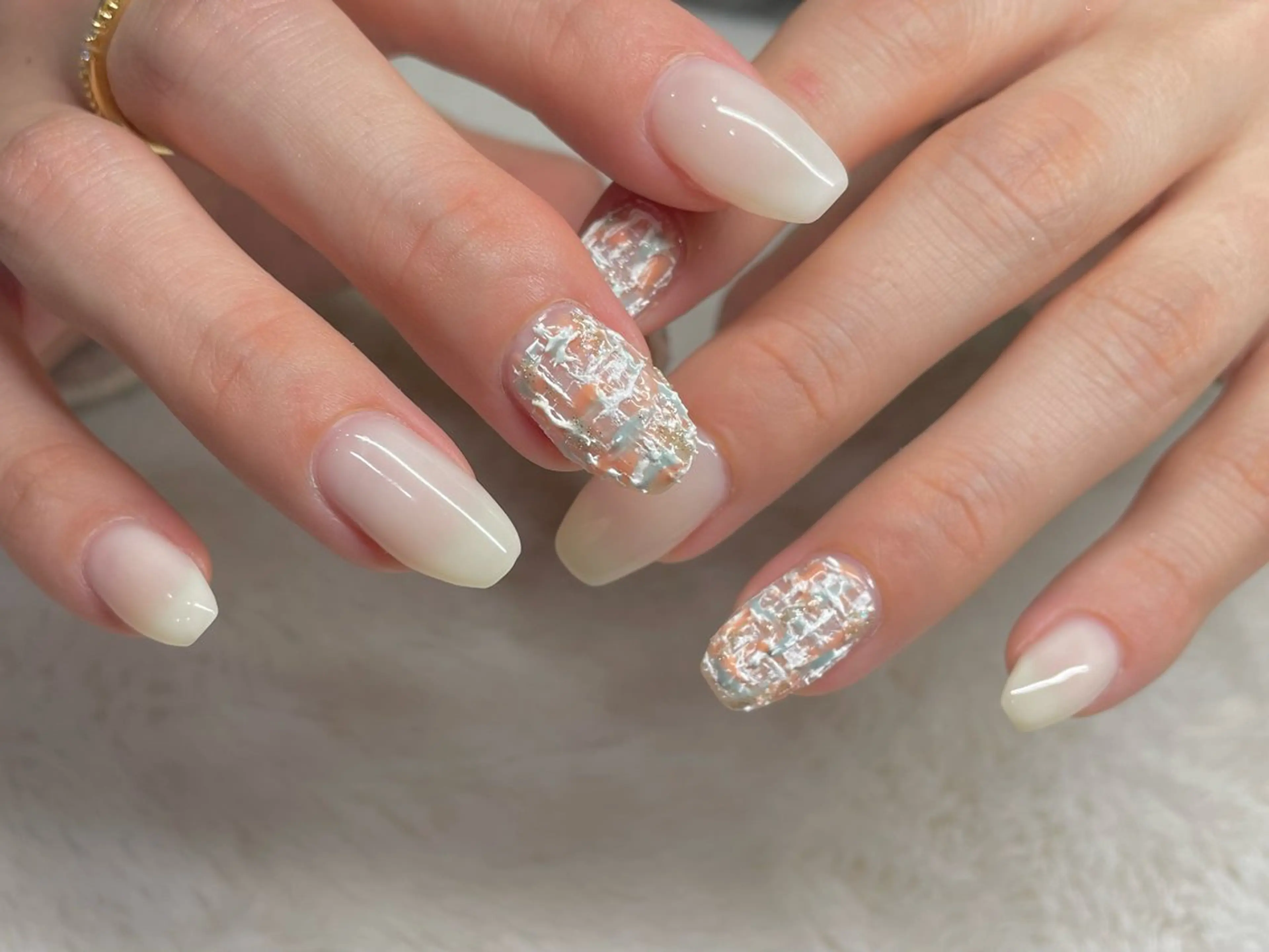 ネイル ツイードネイル ハンドネイル riri-nail Rie Endoのネイルデザイン