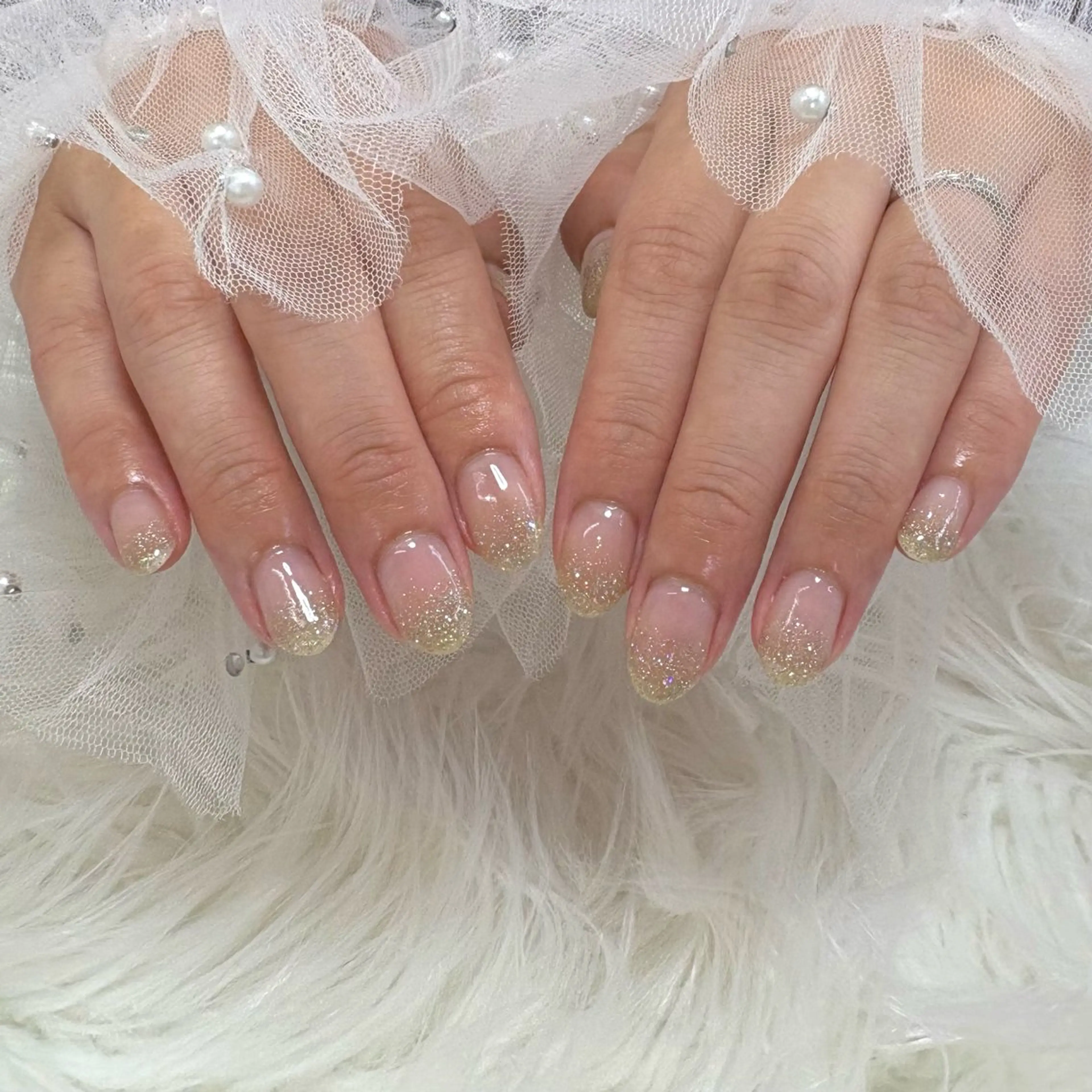 ネイル グラデーション ラメ(グリッター) ラメグラデーション ハンドネイル SHINE nail salonのネイルデザイン