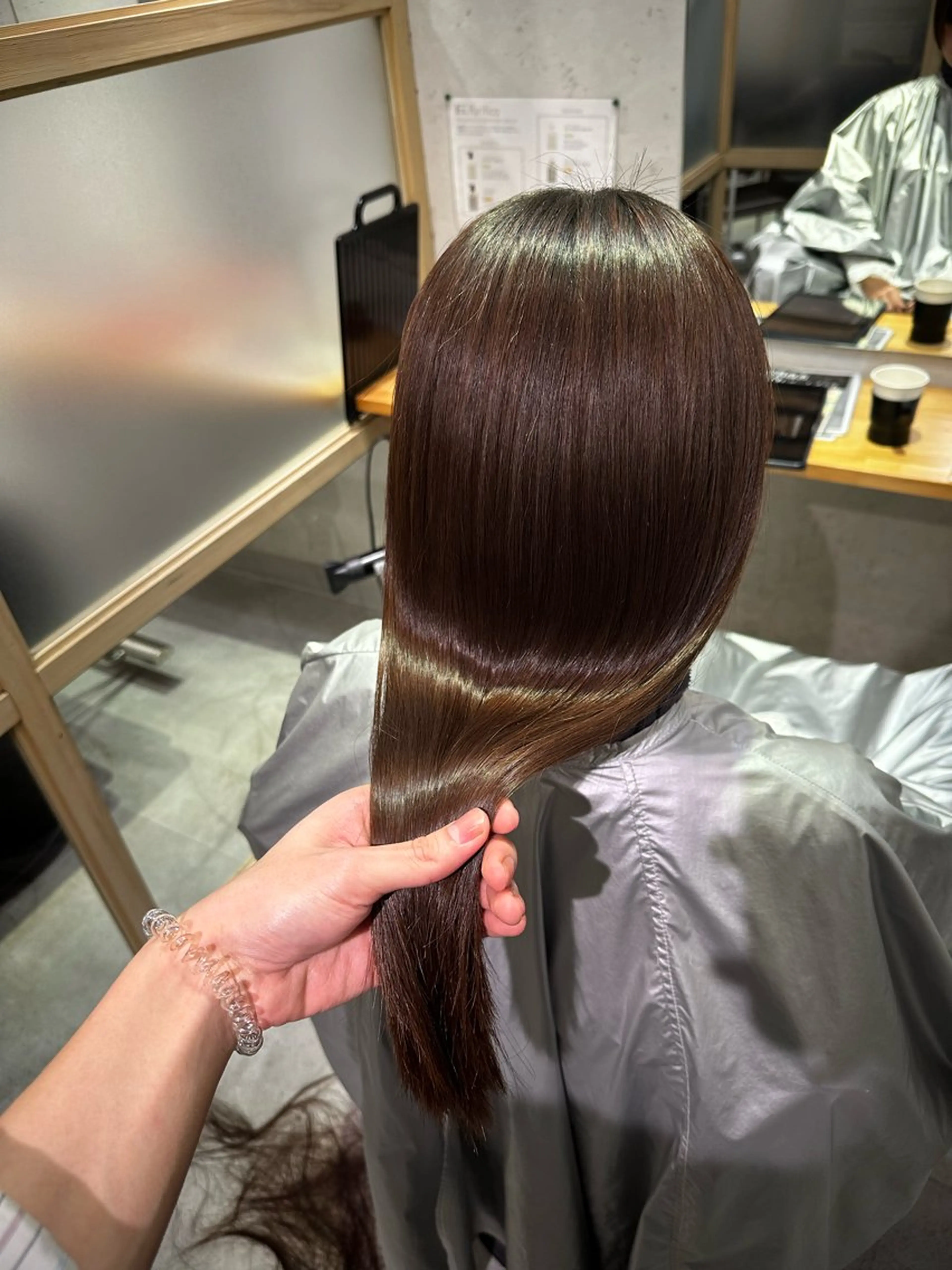 ロング カット 縮毛矯正 トリートメント 上野/エフェクトブリ ーチ✂︎touiのヘアスタイル