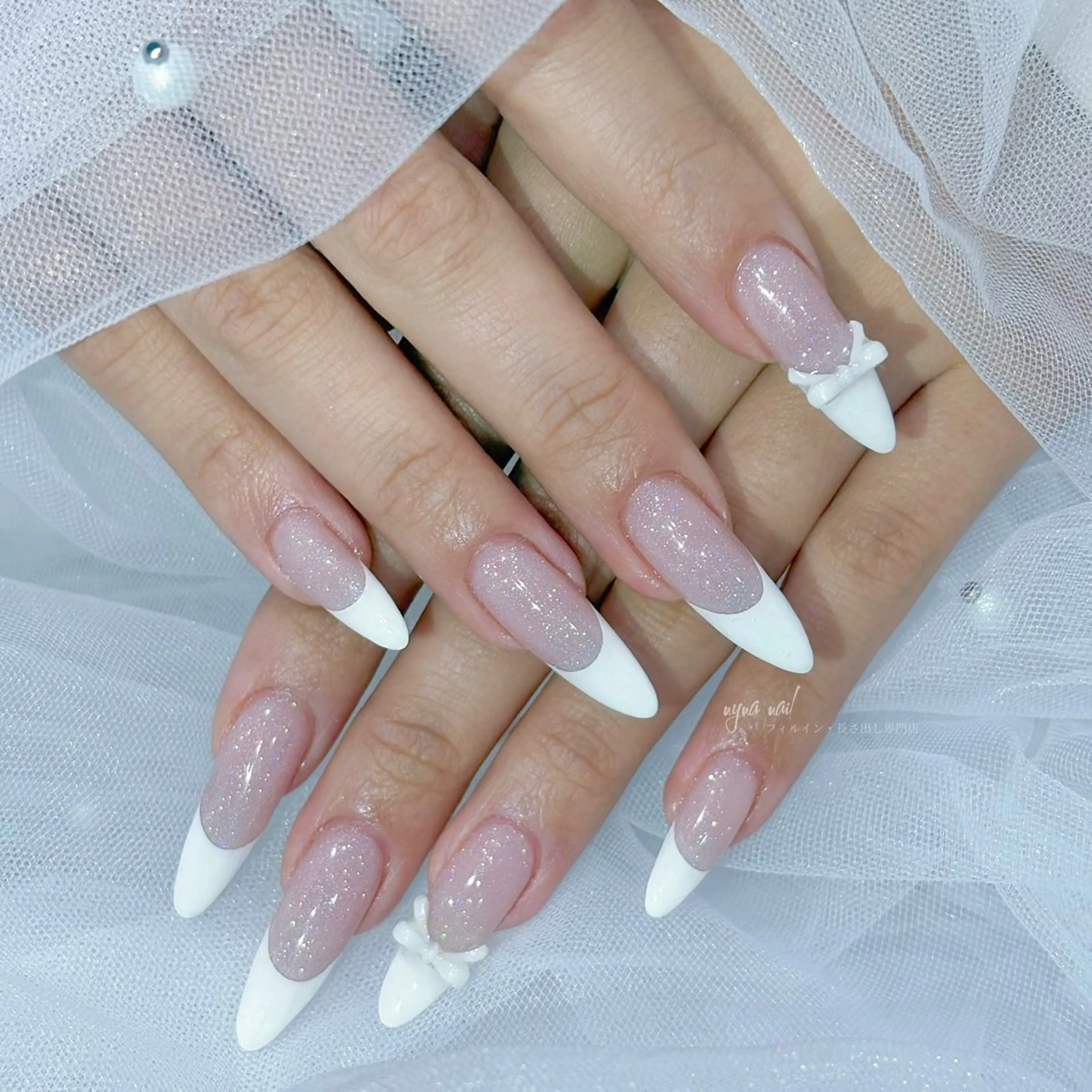 ネイル 長さ出し ネイルチップ Y U K Iのネイルデザイン