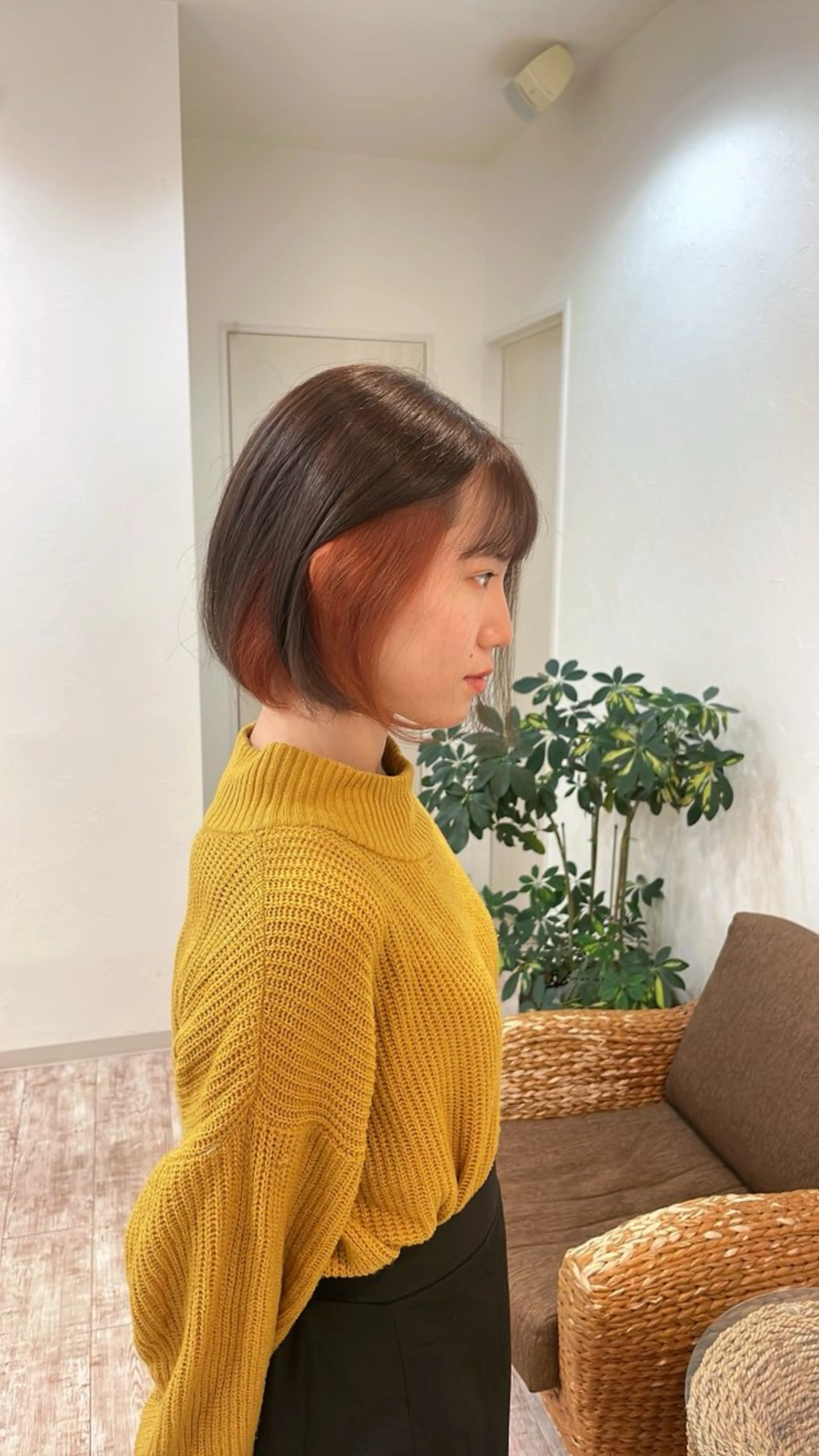 カラー イヤリングカラー ボブ/艶髪 soleilrukaのヘアスタイル