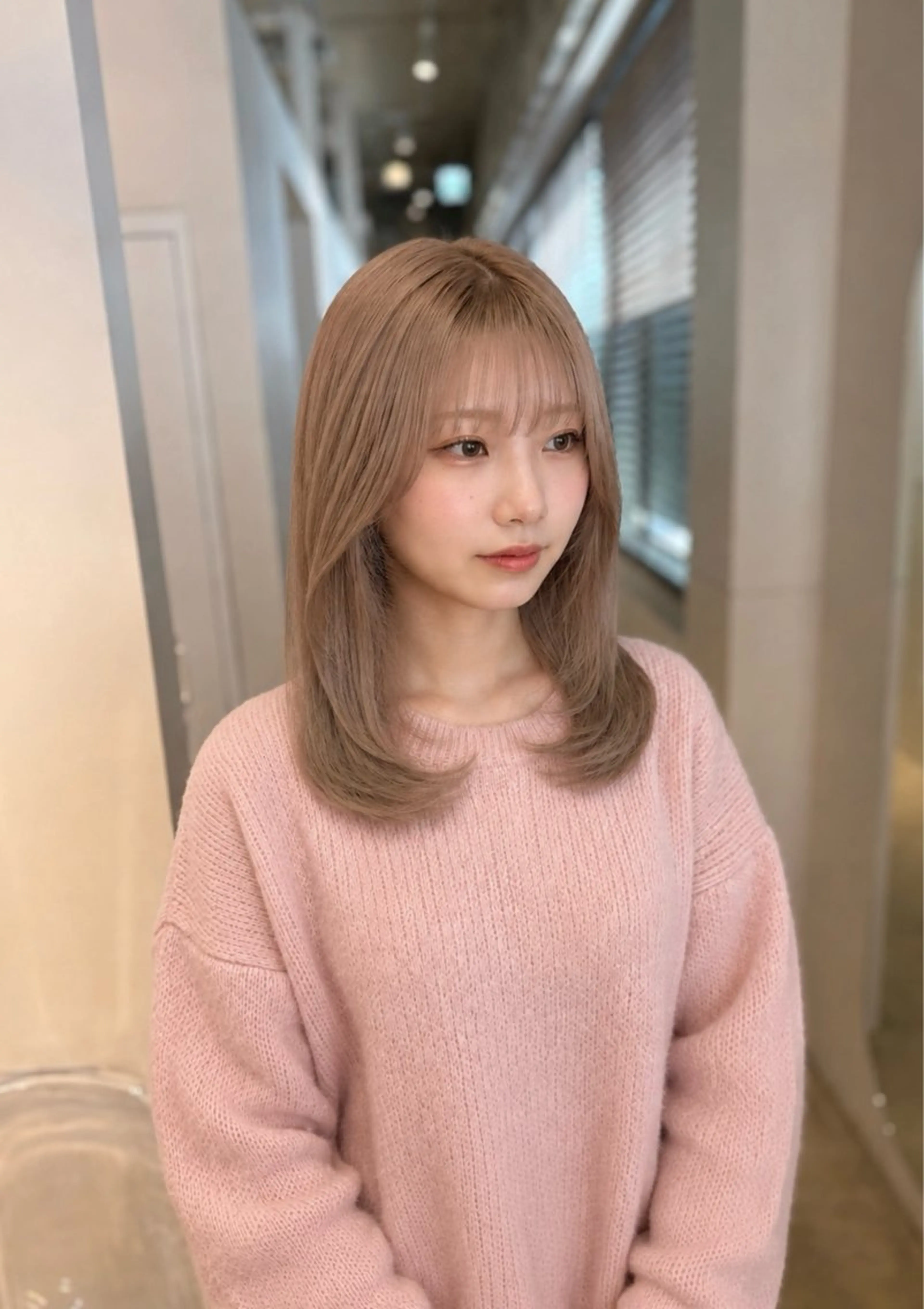 ミディアム カラー ヘアアレンジ カット ヘアカラー トリートメント ヘッドスパ ヘアセット 💕上野美容師☁ ブリーチ💖サワのヘアスタイル