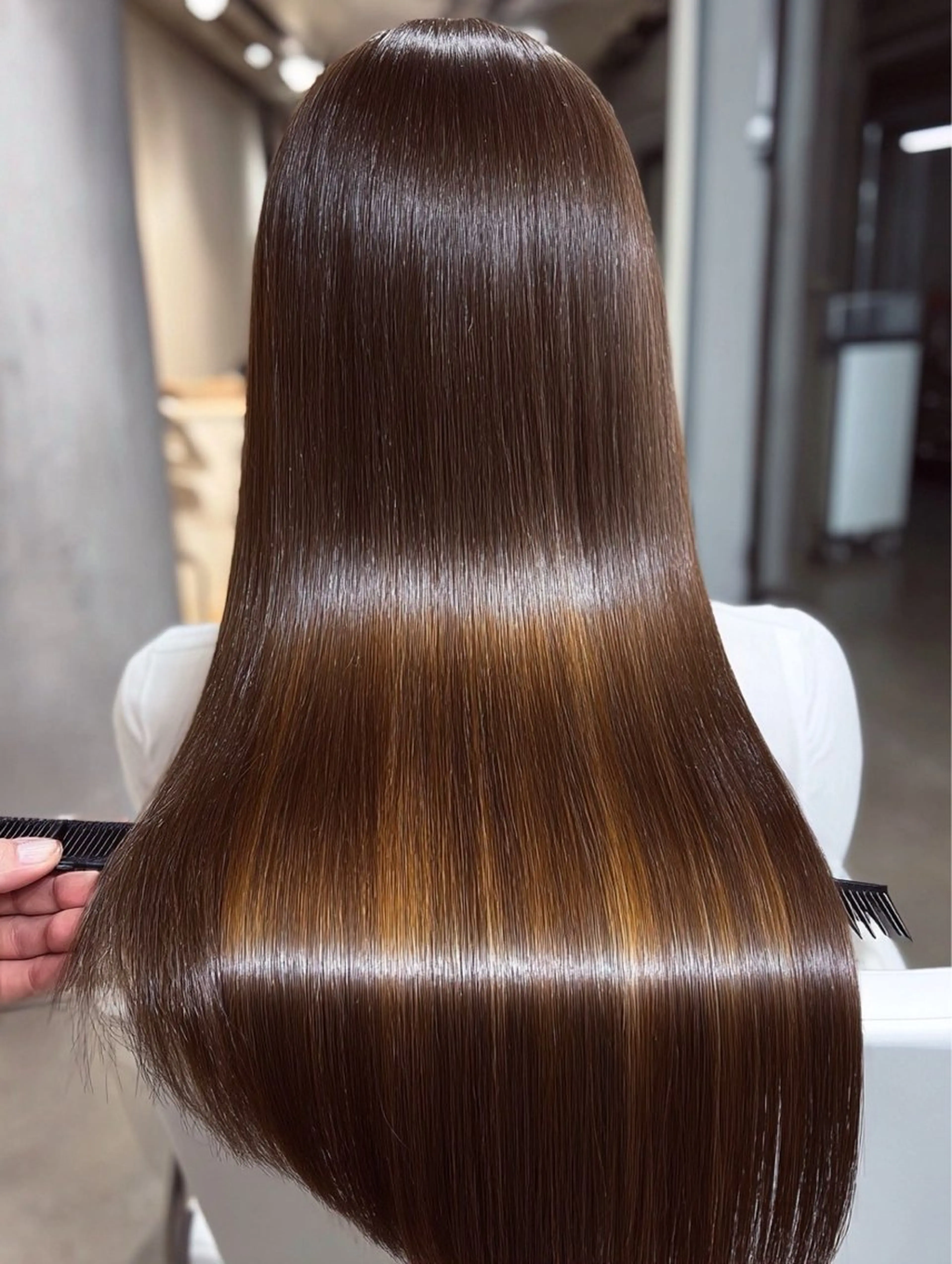 ロング ハイレイヤー 髪質改善 韓国風ヘア レイヤーカット 縮毛矯正 カット 縮毛矯正 トリートメント ✨毛髪診断で絶対綺麗 ✨美髪艶髪専門✨高浪のヘアスタイル