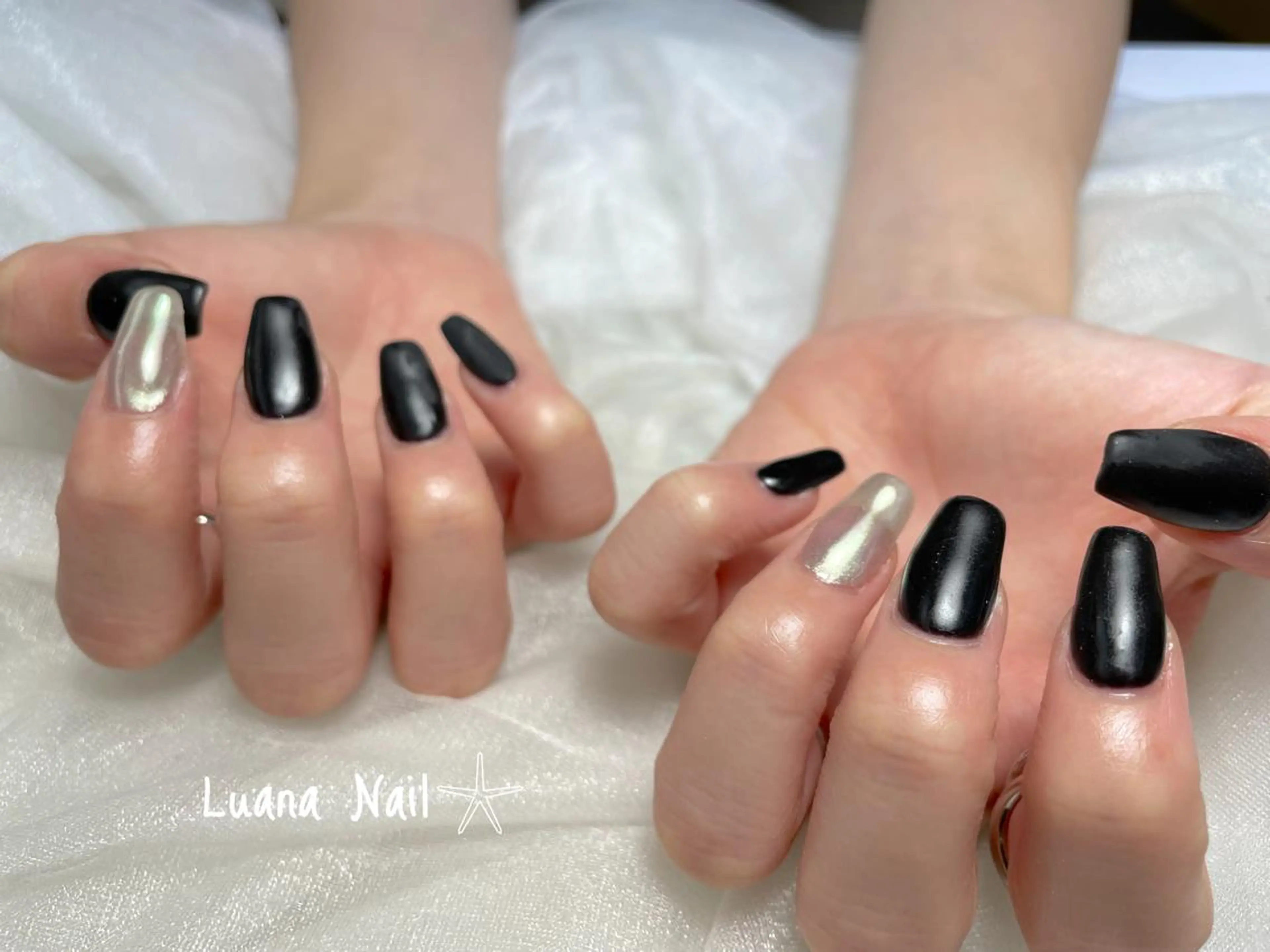 ネイル マットネイル ミラーネイル Nail Salon Subaruのネイルデザイン