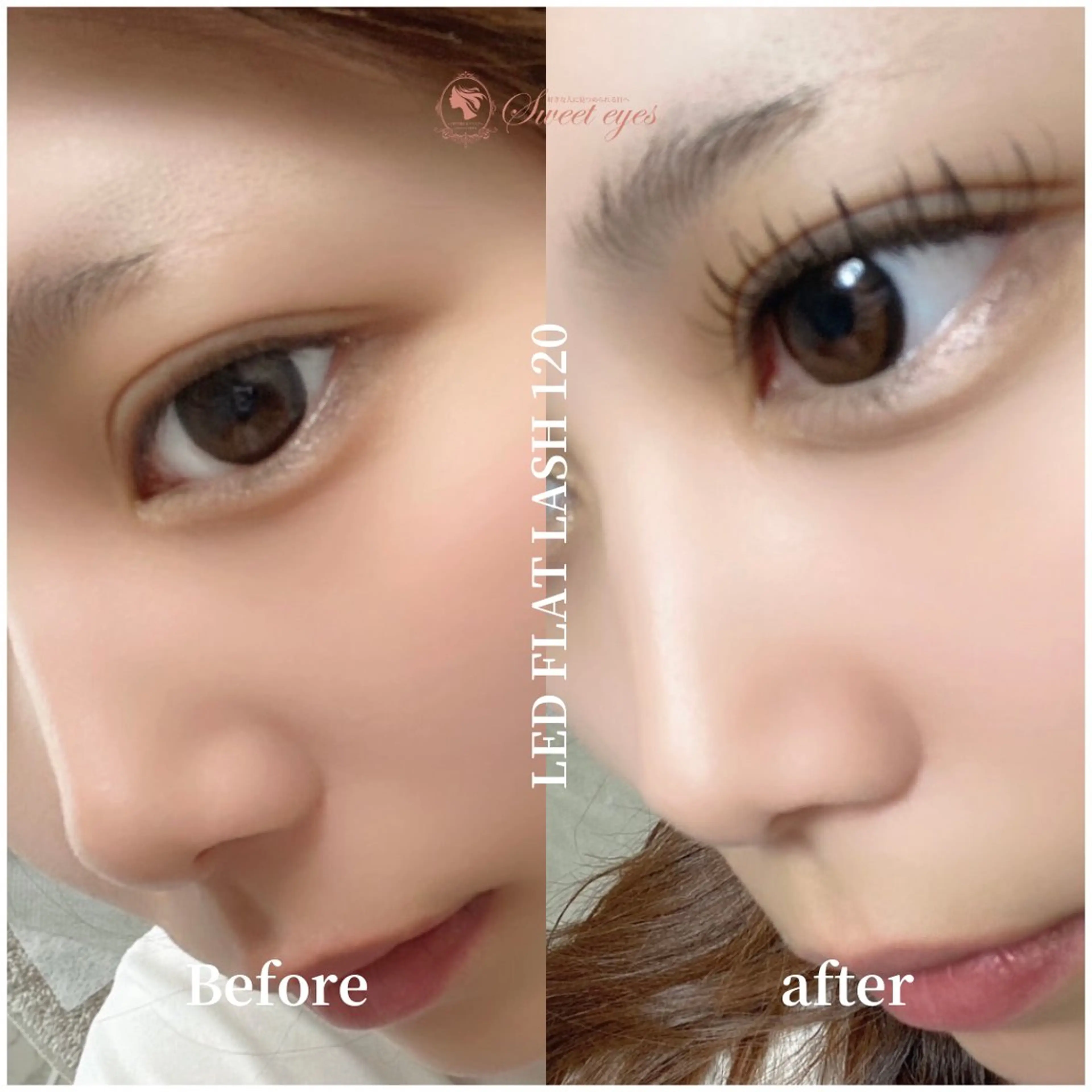 マツエク・マツパ フラットラッシュ ナチュラル マツエク Sweeteyes 金山店のマツエク・マツパデザイン