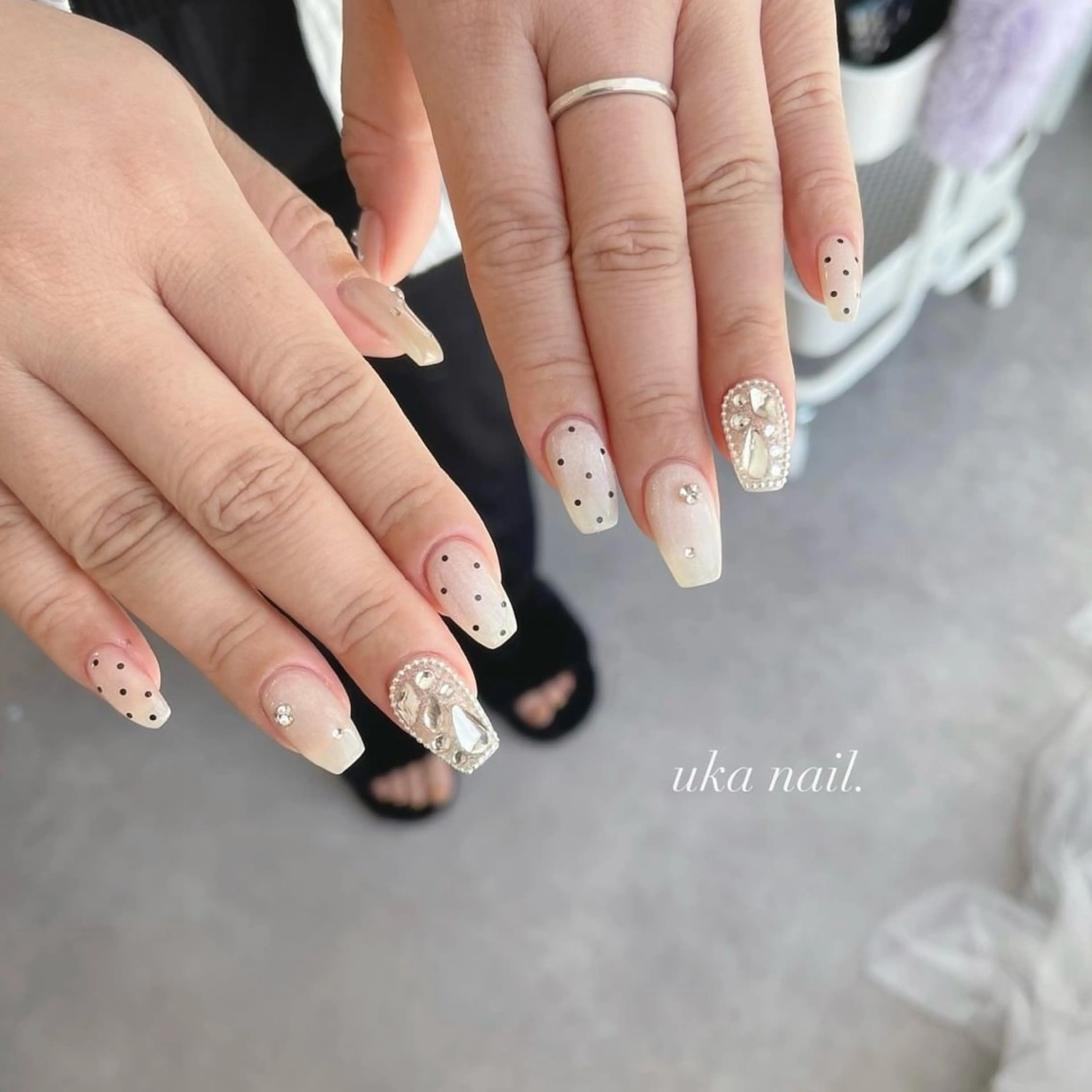 ネイル キラキラネイル シンプルネイル ハンドネイル uka nailのネイルデザイン