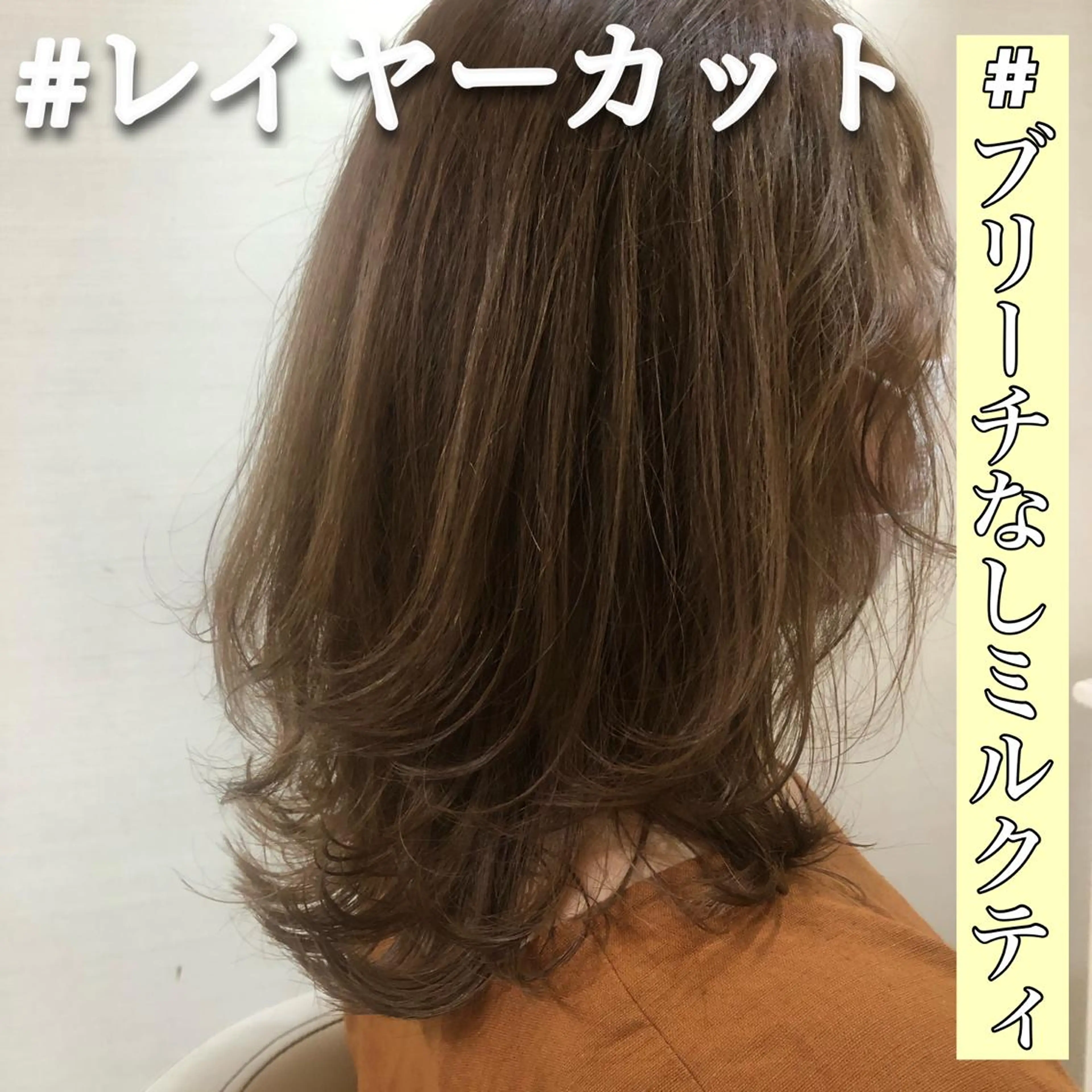 ミディアム カラー レイヤーカット カラー職人 なかもと たつひろのヘアスタイル