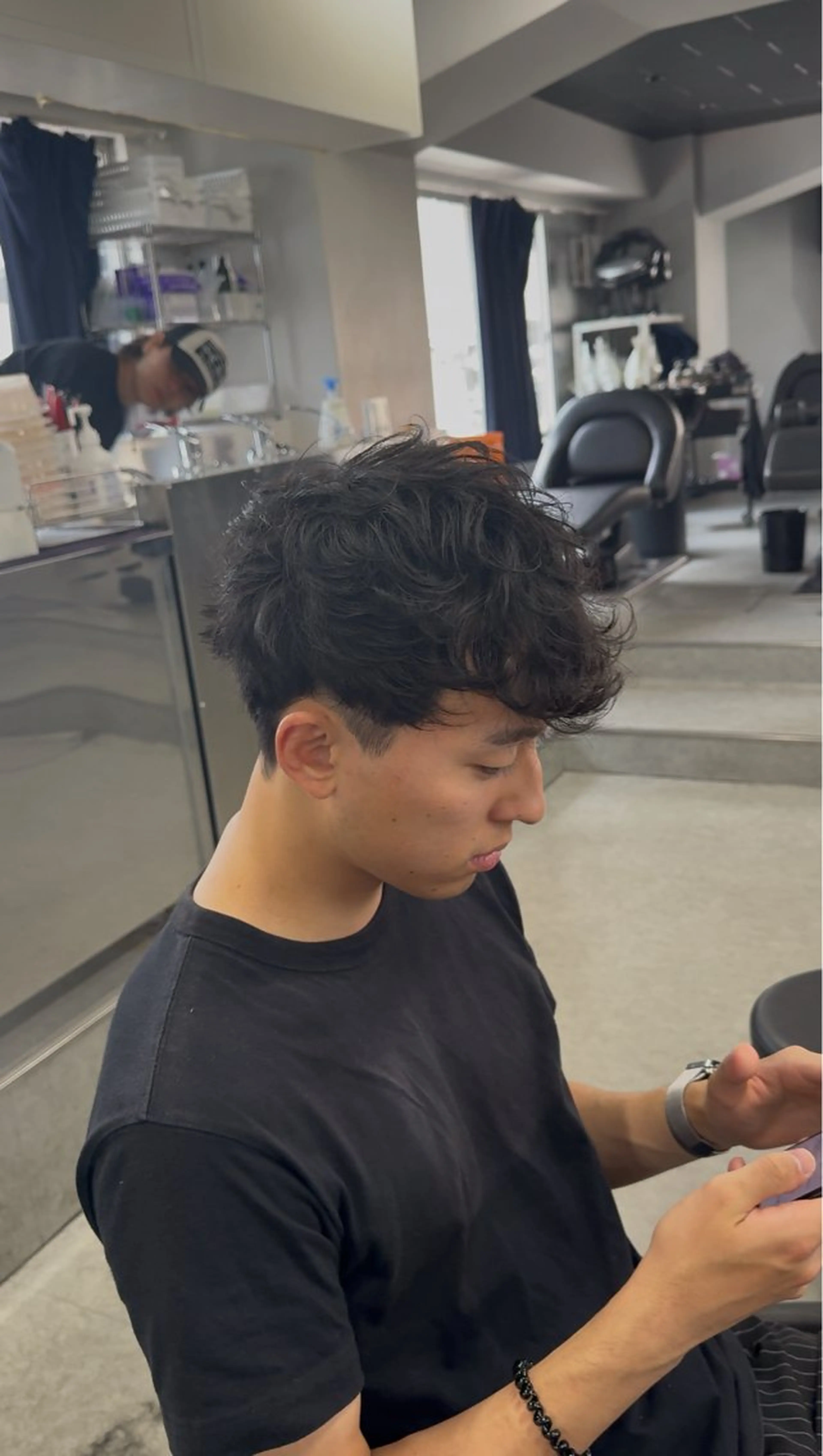 パーマ メンズ スペインカール クラシックスタイル 💈鈴木洵誠のヘアスタイル