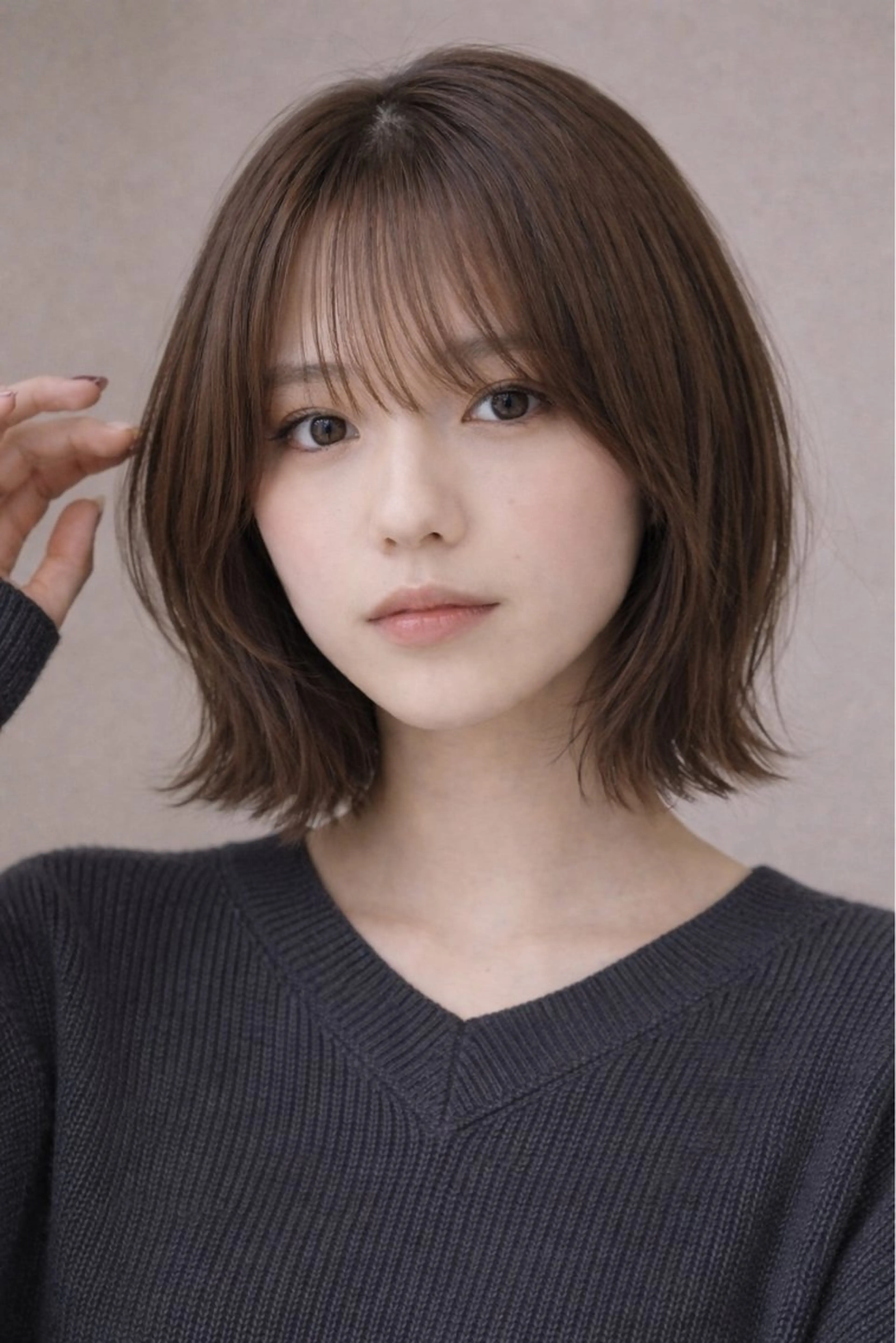 ショート カラー ベージュカラー ボブ カット ヘアカラー 丸山 心 / 艶カラーのヘアスタイル