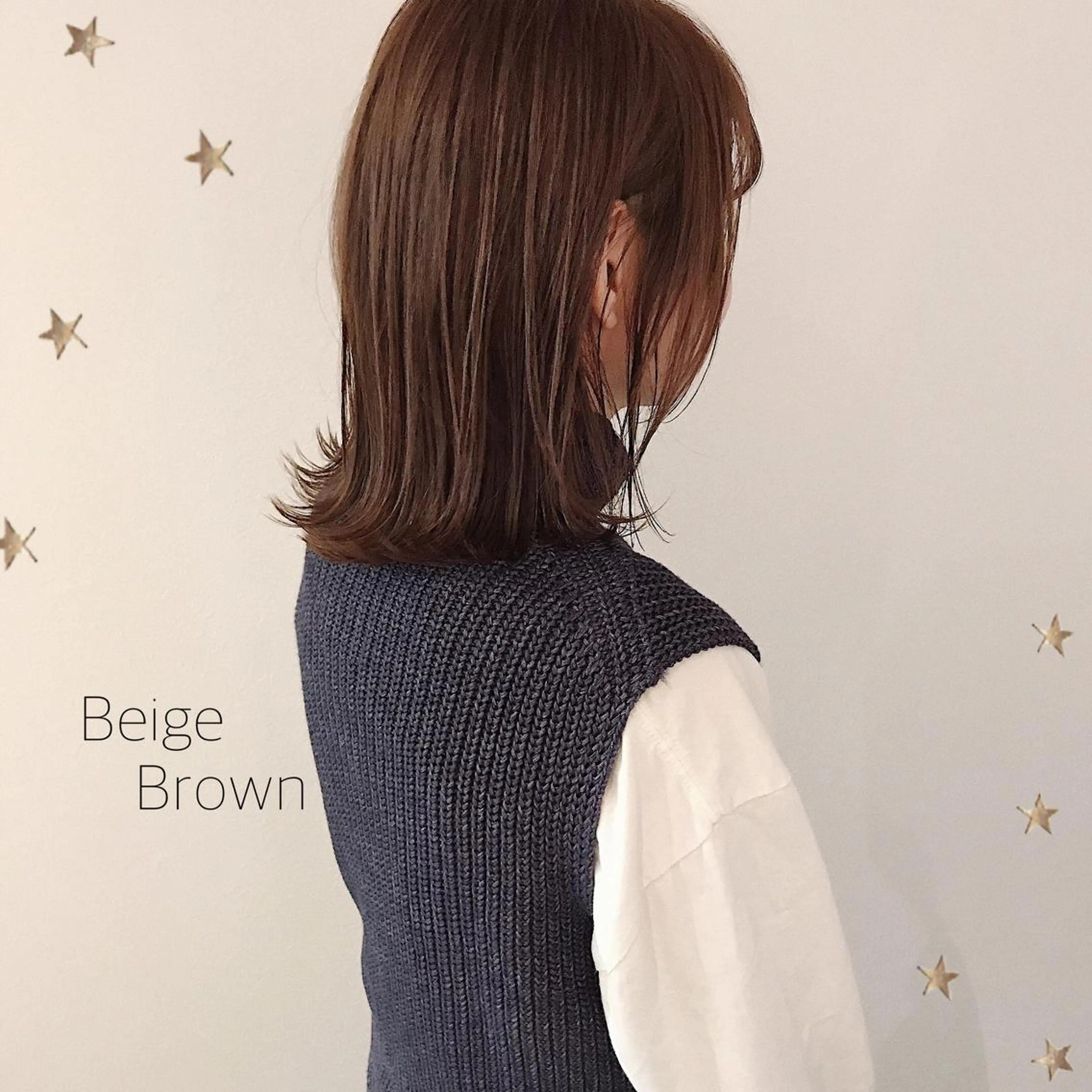 ミディアム カラー カット ヘアカラー 市川 千夏のヘアスタイル