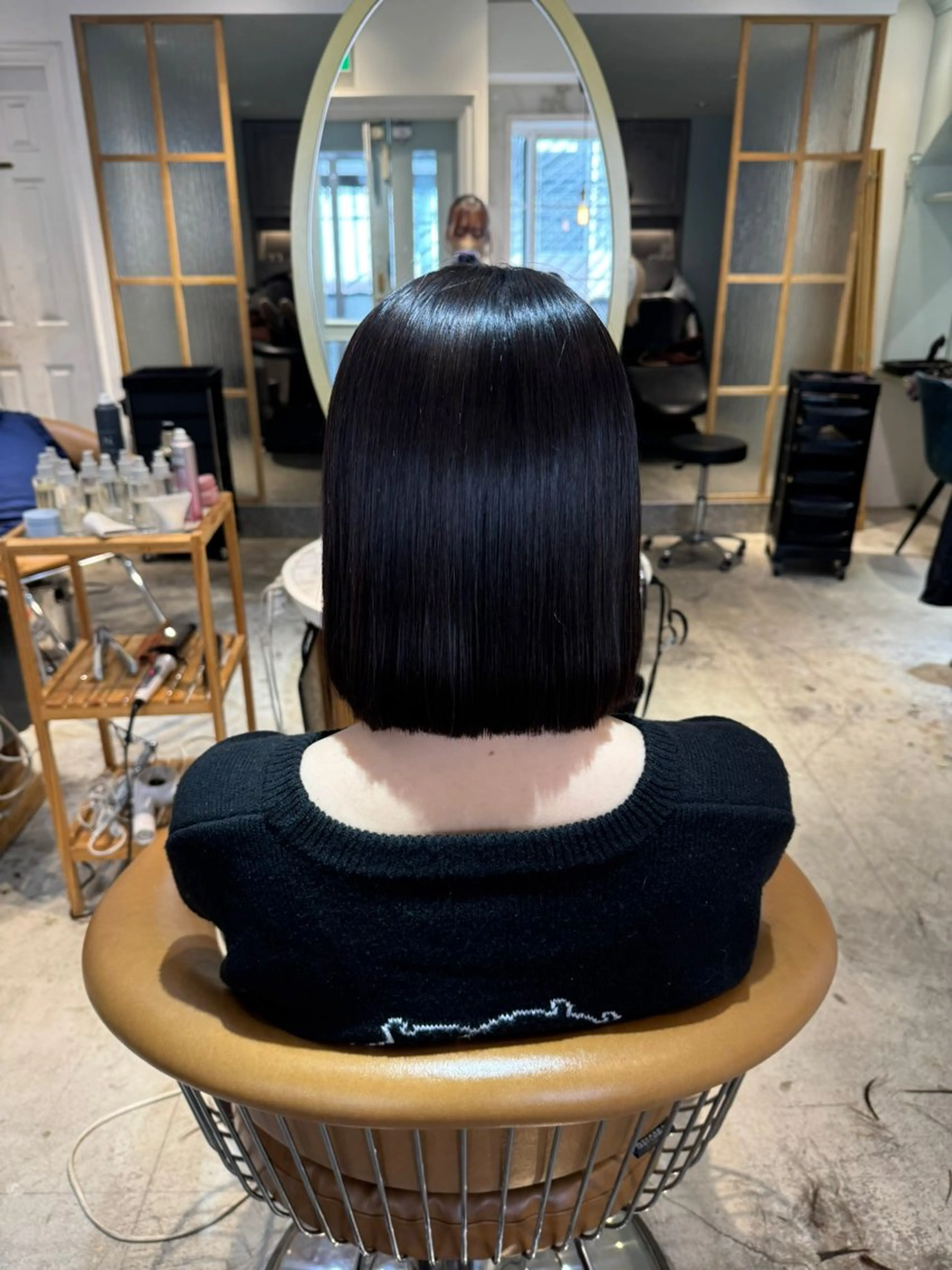 ミディアム 髪質改善 縮毛矯正 カット ヘアカラー トリートメント ヘアセット 髪質改善/ボブ /韓国/erikoのヘアスタイル