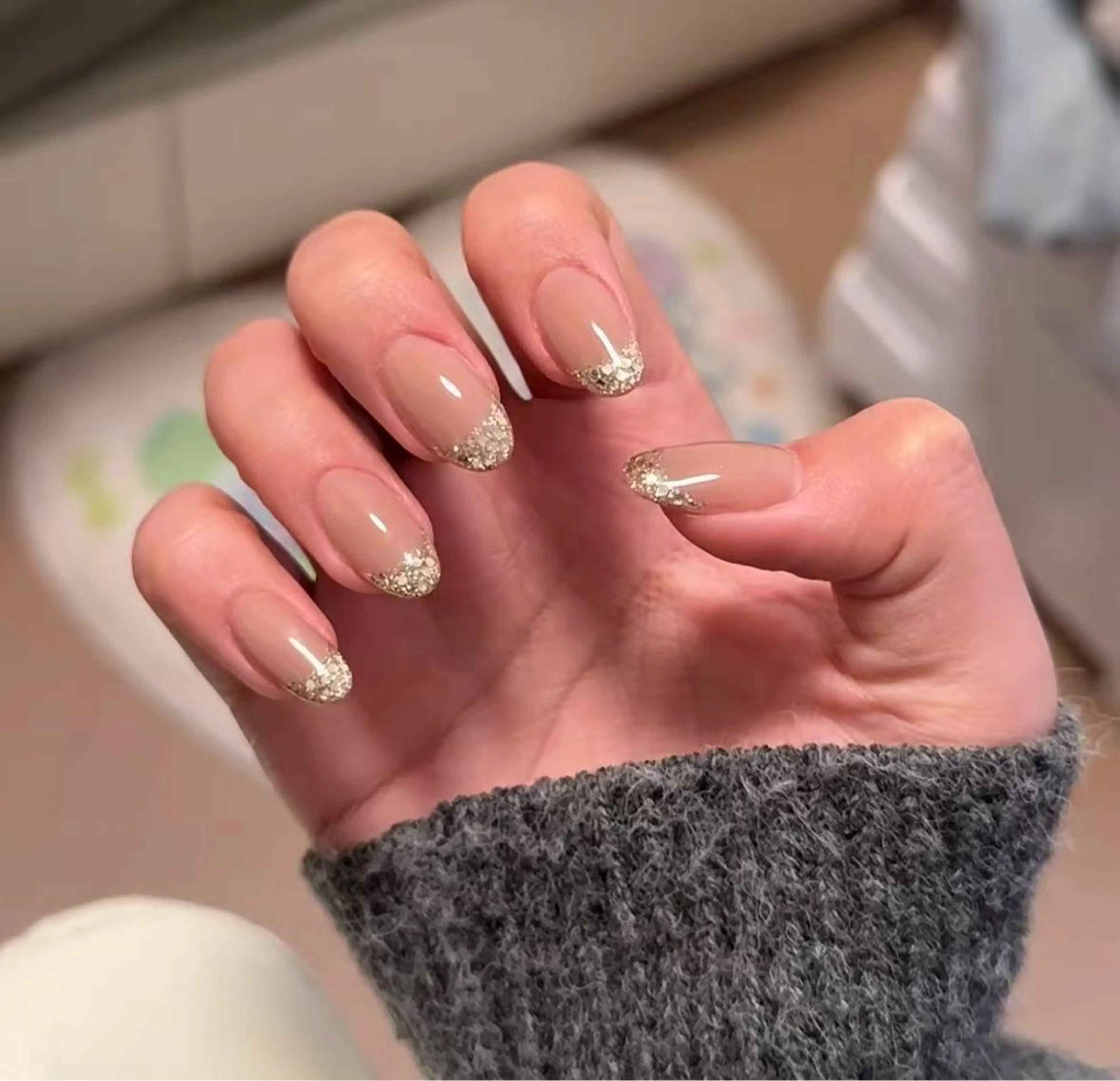 ⋆˙♡✨【カラーフレンチ】🌟フレンチの形が選ベの写真