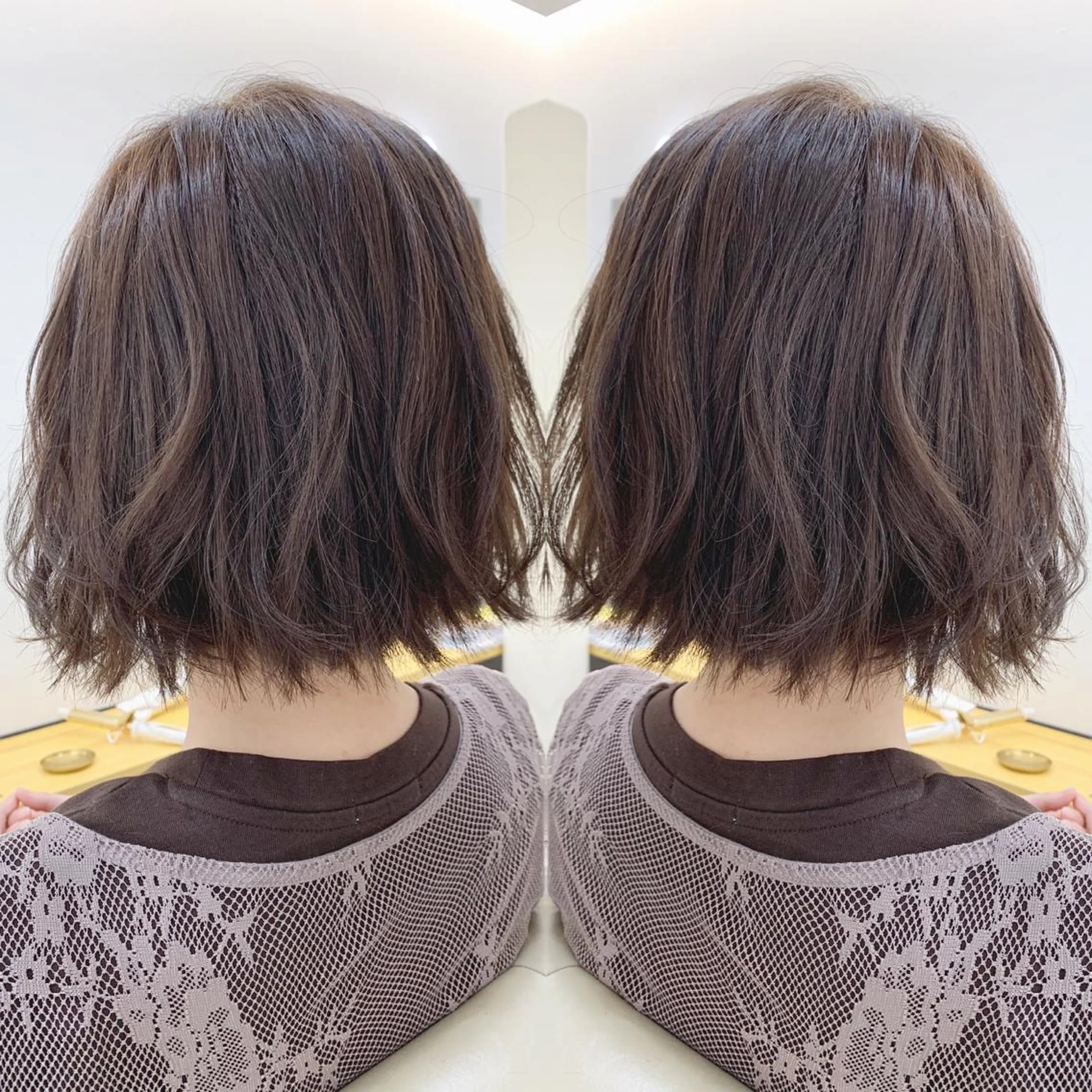 ショート ボブレイヤー ボブ レイヤーカット カット トリートメント H (エイチ) 烏丸御池店のヘアスタイル