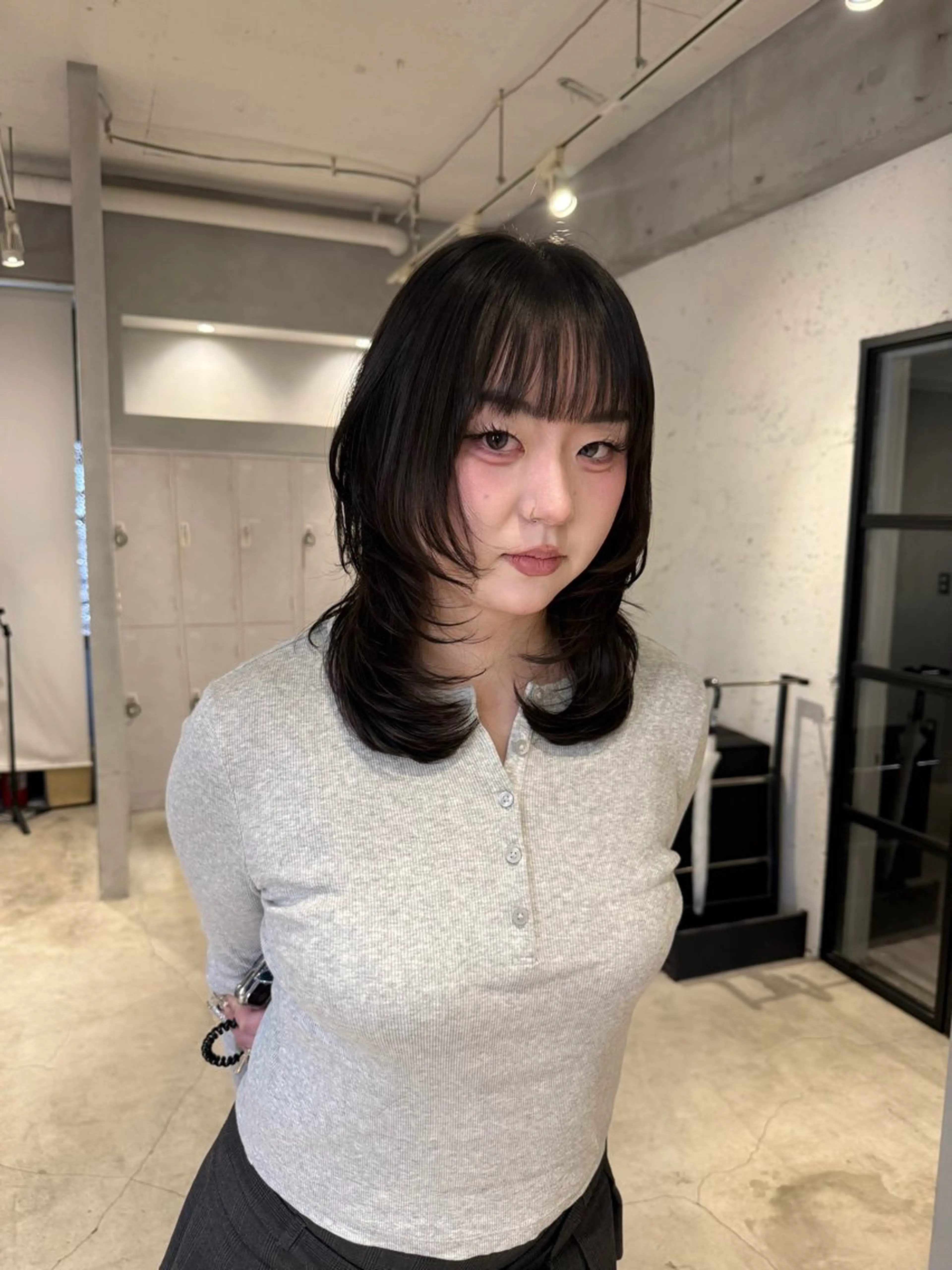 ミディアム レイヤーカット カット あんな🦋レイヤー カット/透明感カラーのヘアスタイル