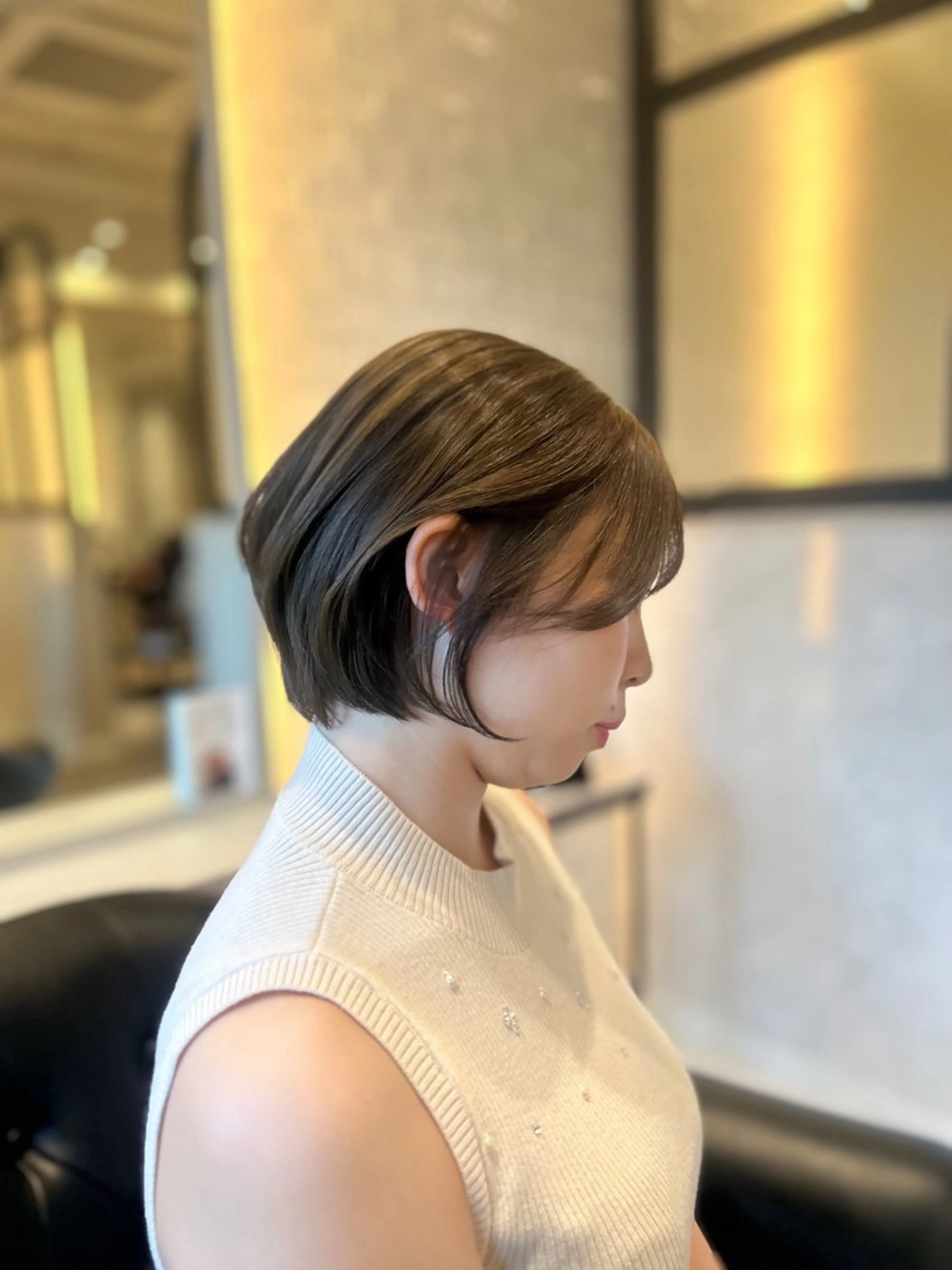 ショート カラー カット ヘアカラー トリートメント emi/髪質改善/ 韓国風/艶カラーのヘアスタイル