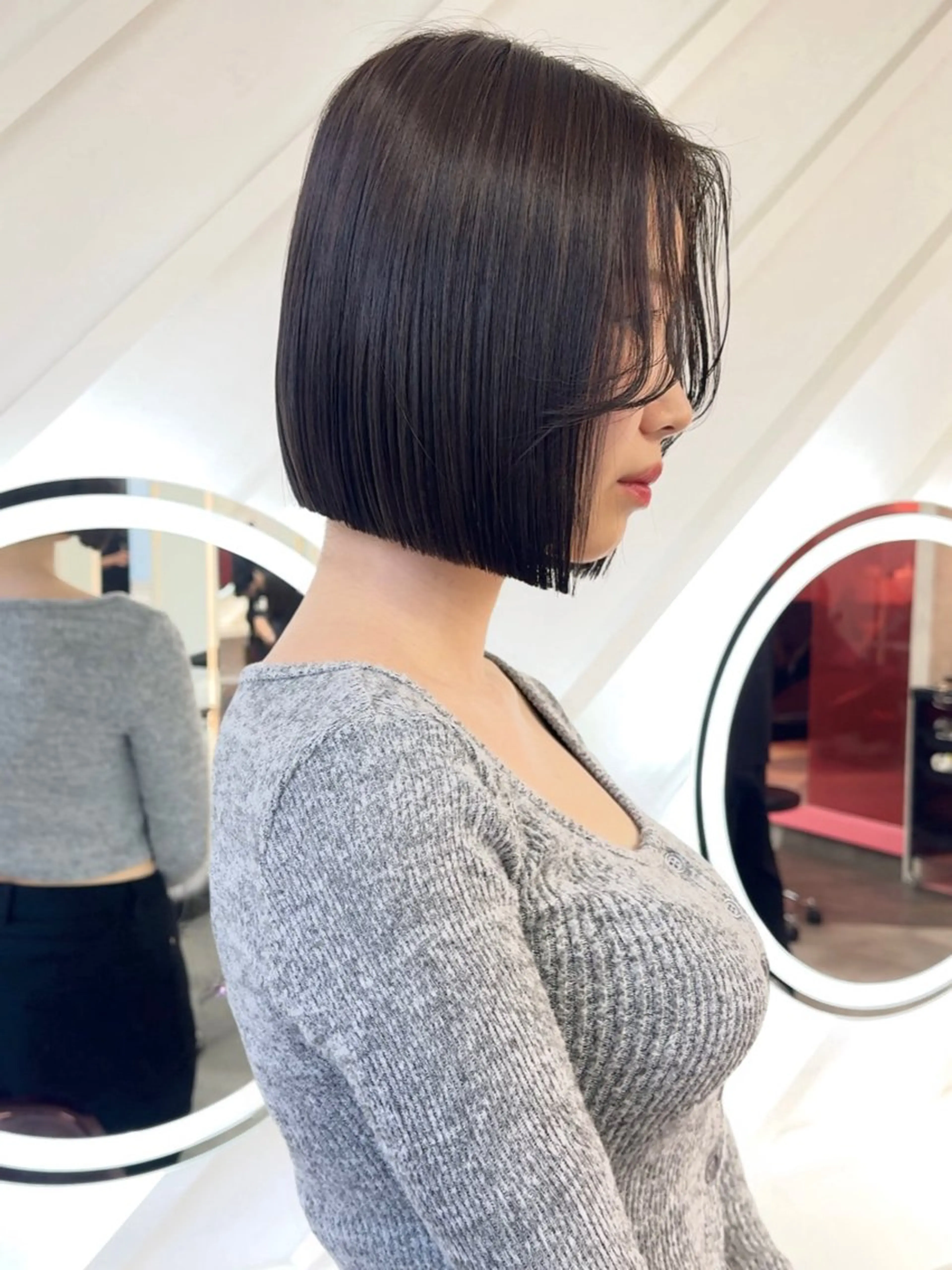 ショート カット 縮毛矯正 トリートメント 莉乃/縮毛矯正/髪質 改善/艶カラーのヘアスタイル