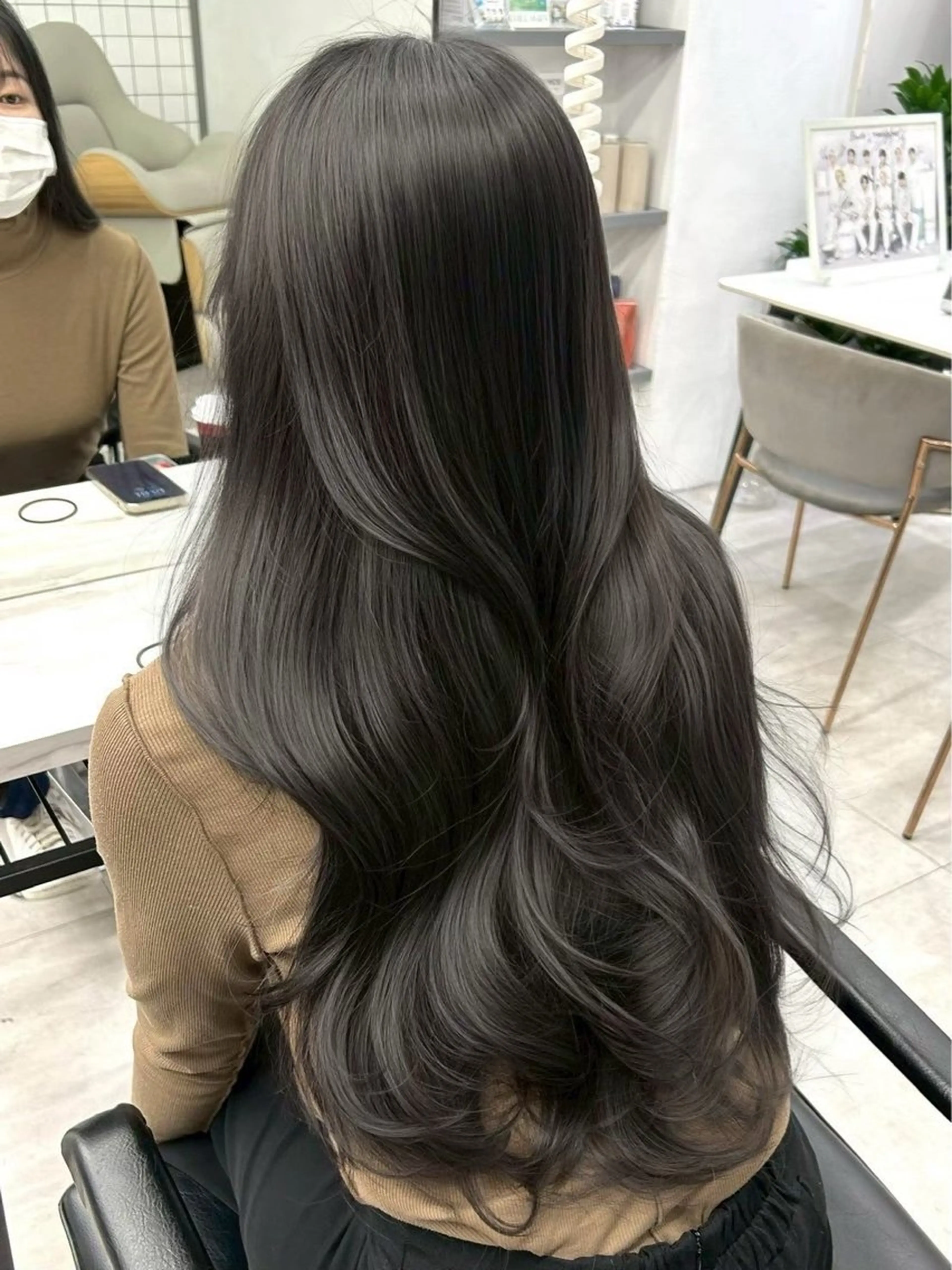 ロング 韓国風ヘア 似合わせカット ヘアカラー 韓国ヘア🎀 もかのヘアスタイル