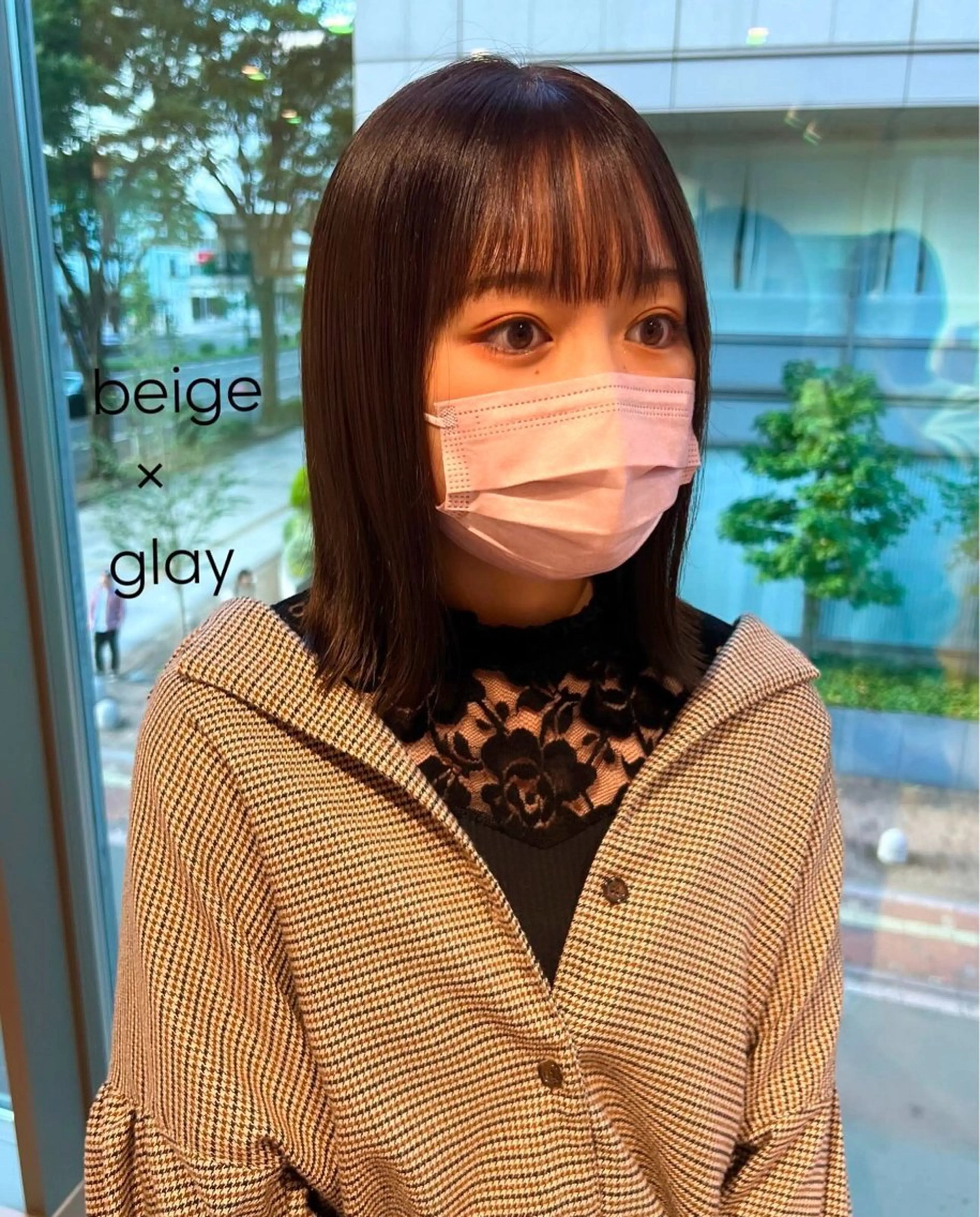 ミディアム 加納千華 /ボブ/ぱつっとボブのヘアスタイル