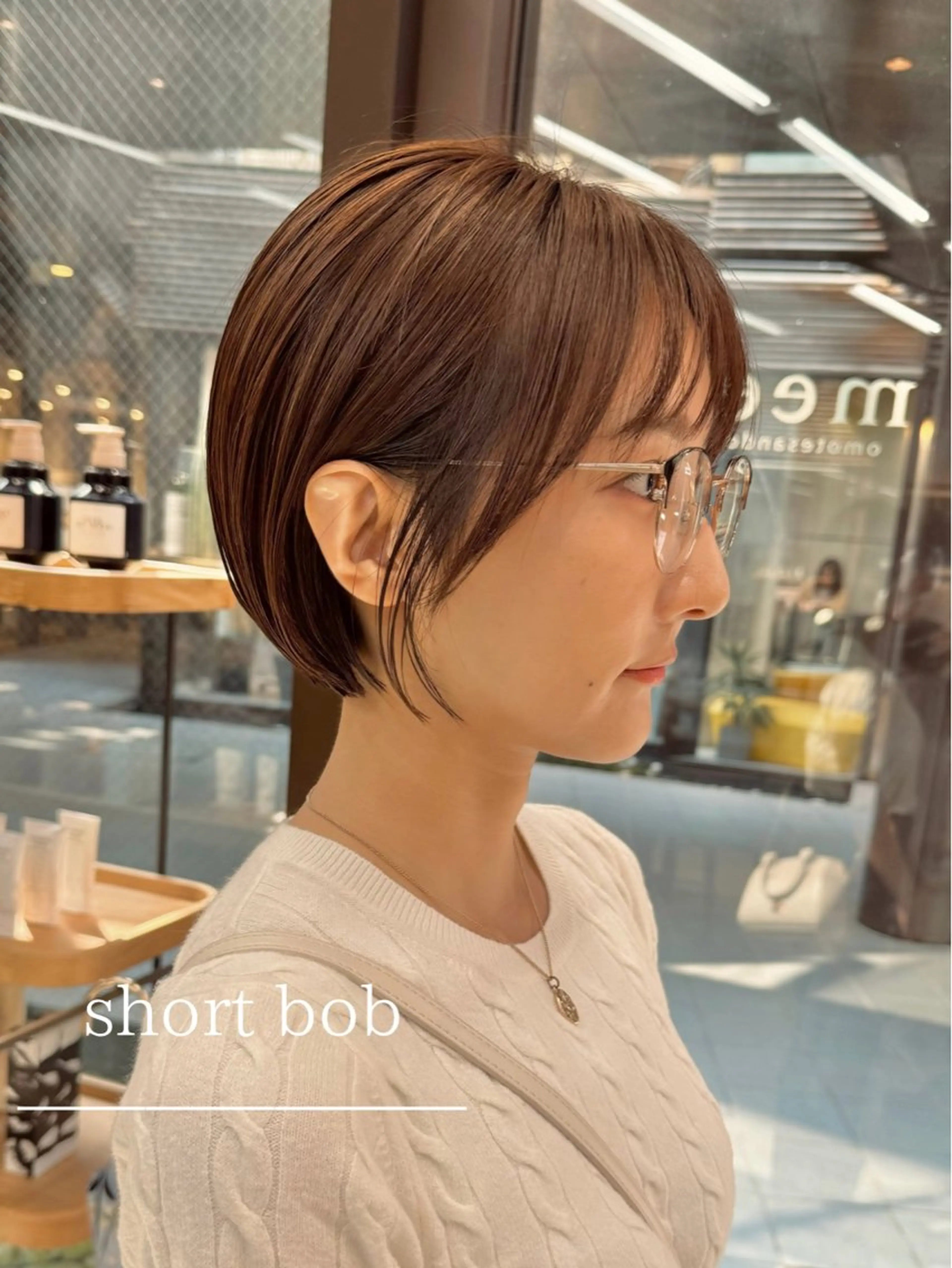 ショート カラー ショートボブ ベージュカラー ボブ ショートヘア カット ヘアカラー トリートメント ボブ/ショート /パーマ/shinのヘアスタイル