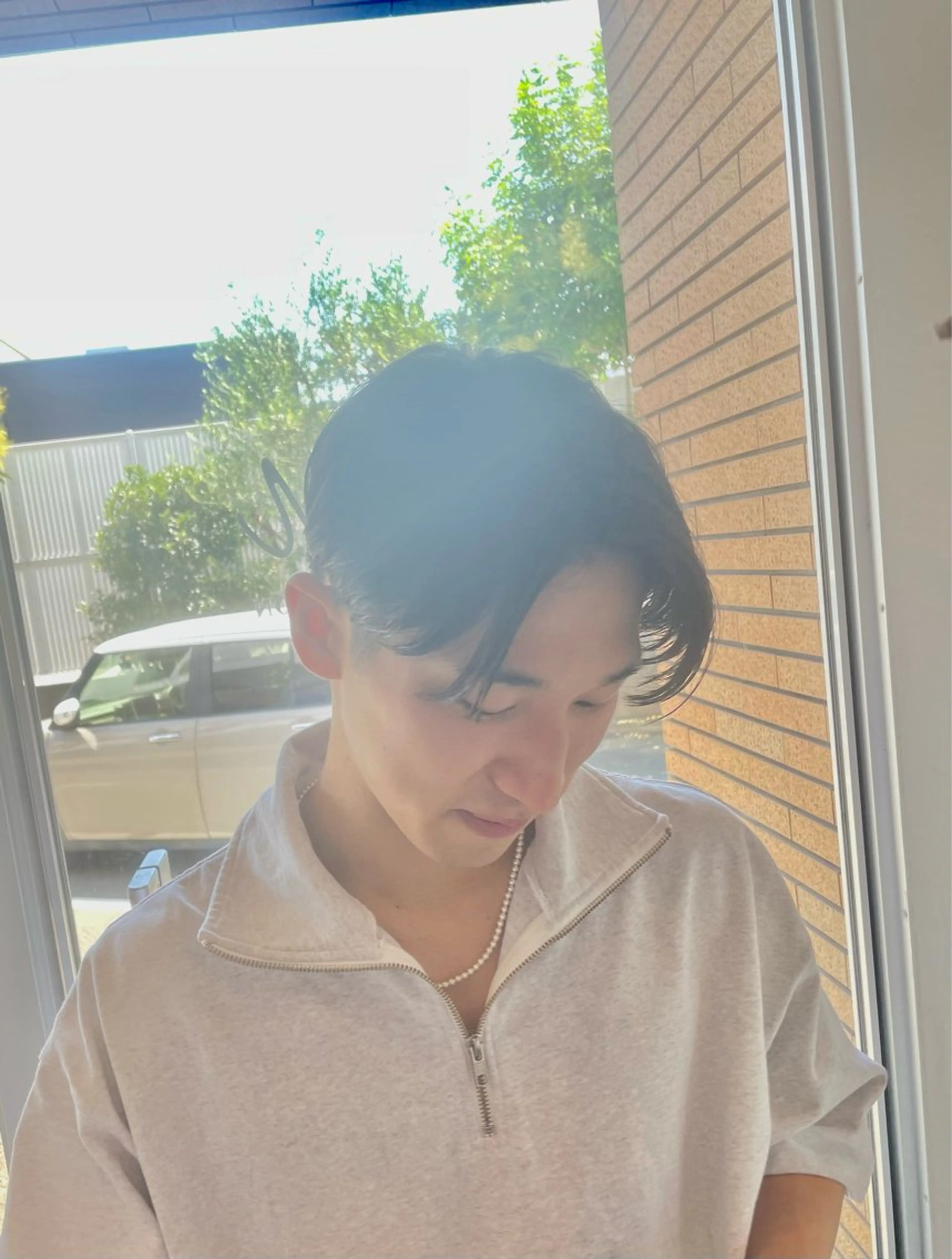 【men'sナチュラルパーマSTYLE】センターパート毛流れスタイル・常田パーマお任せくださいの写真