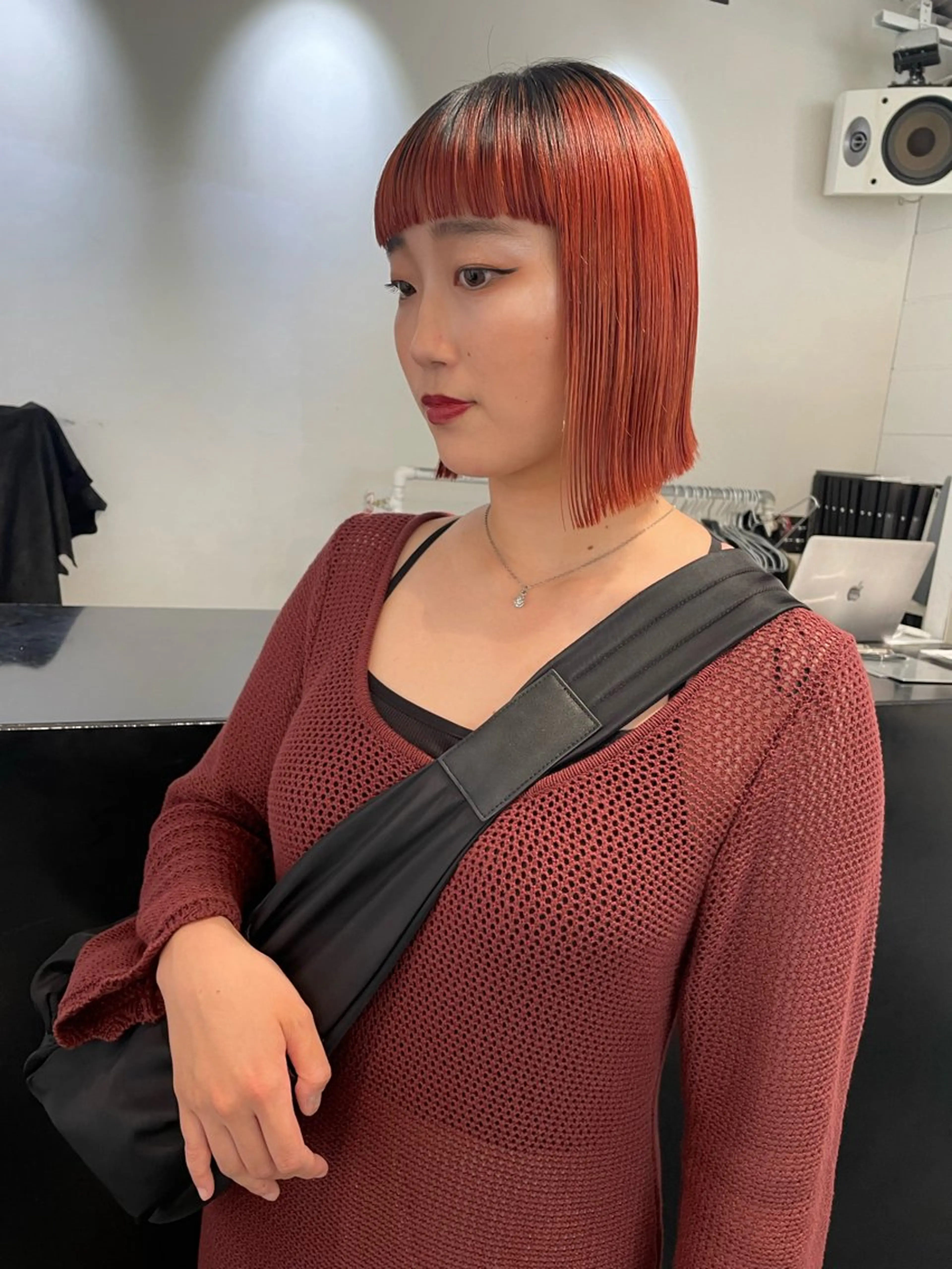 ミディアム カラー パーマ ヘアアレンジ キッズ ブリーチ グラデーションカラー レッドカラー カット ヘアカラー トリートメント 艶ハイトーン/ヘア アレンジAYAKAのヘアスタイル